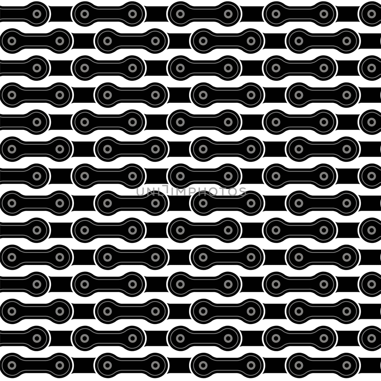 Set of Bicycle Chain on White Background. Sport Texture.