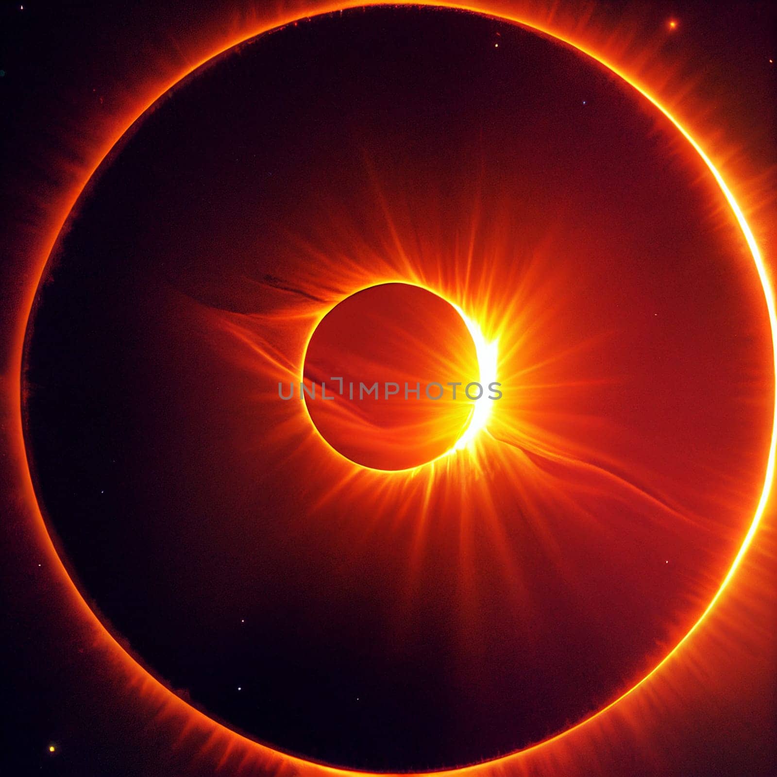 Illustration of a partial solar eclipse. A solar eclipse occurs when the Moon passes between Earth and the Sun, thereby obscuring Earth's view of the Sun, totally or partially.