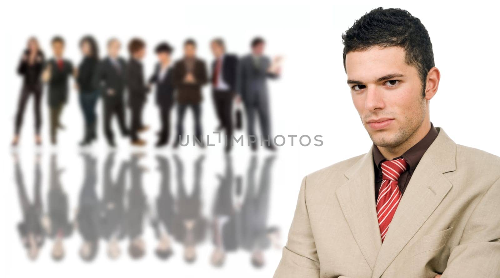young business man with some people on the back