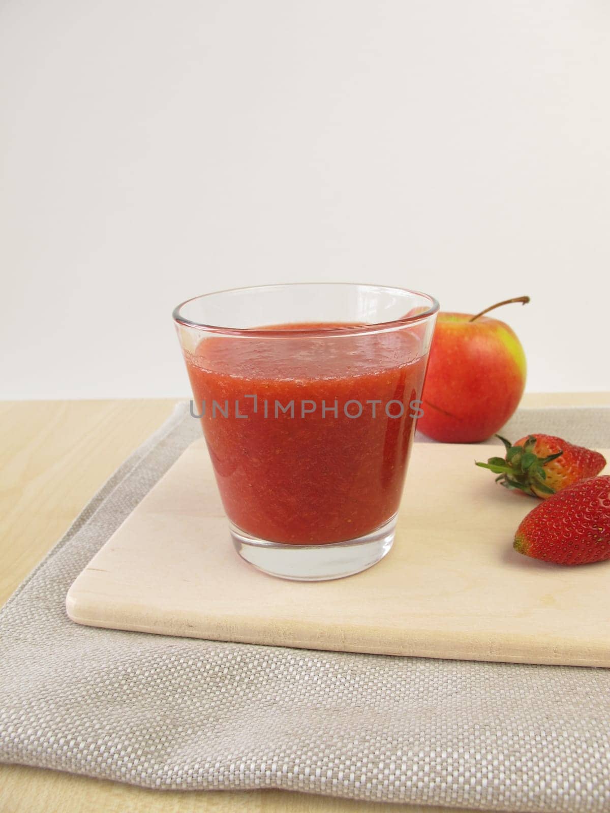 Strawberry Apple Smoothie in the Glass