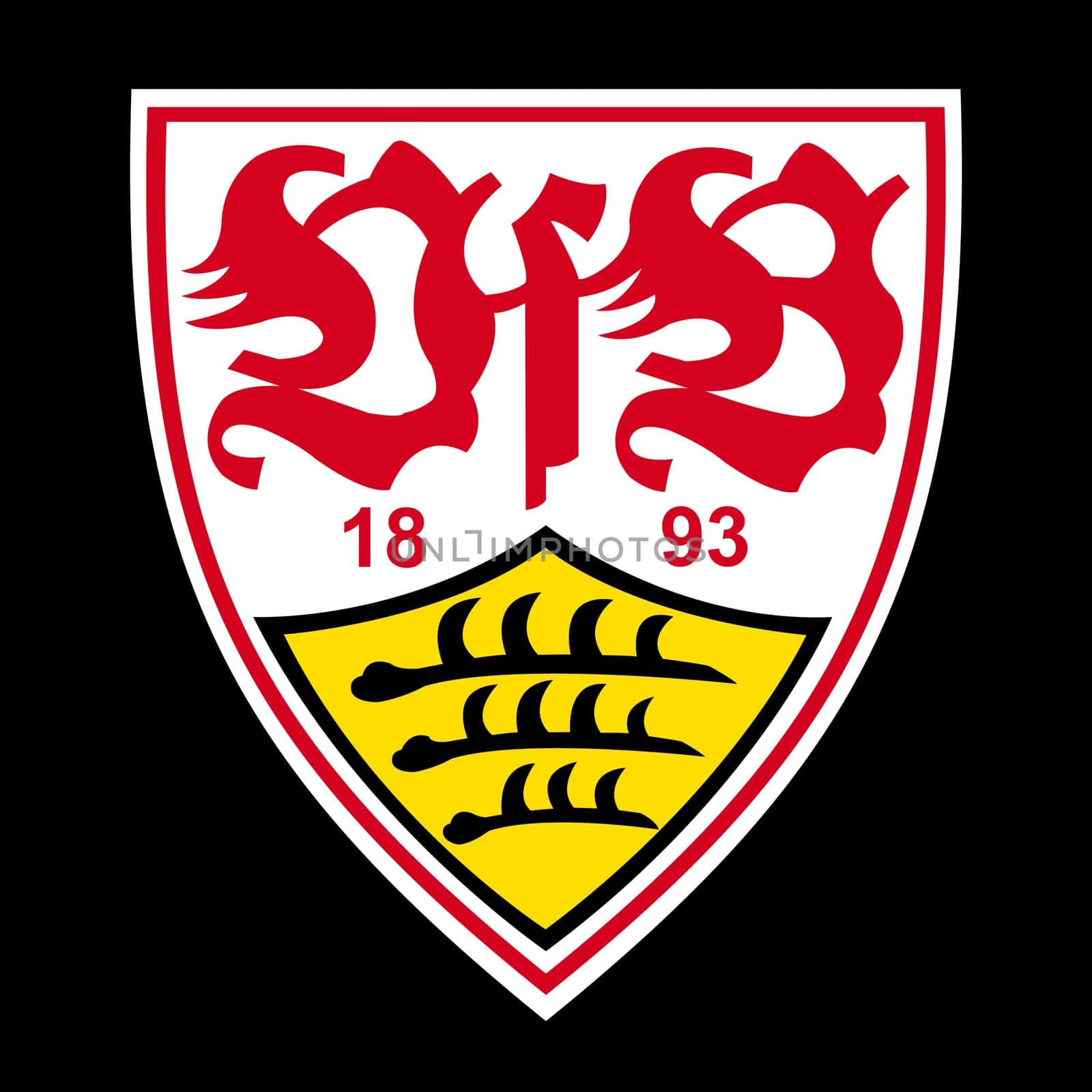 Frankfurt am Main, Germany - 10.23.2022 Logo of the German football club Stuttgart. Vector image