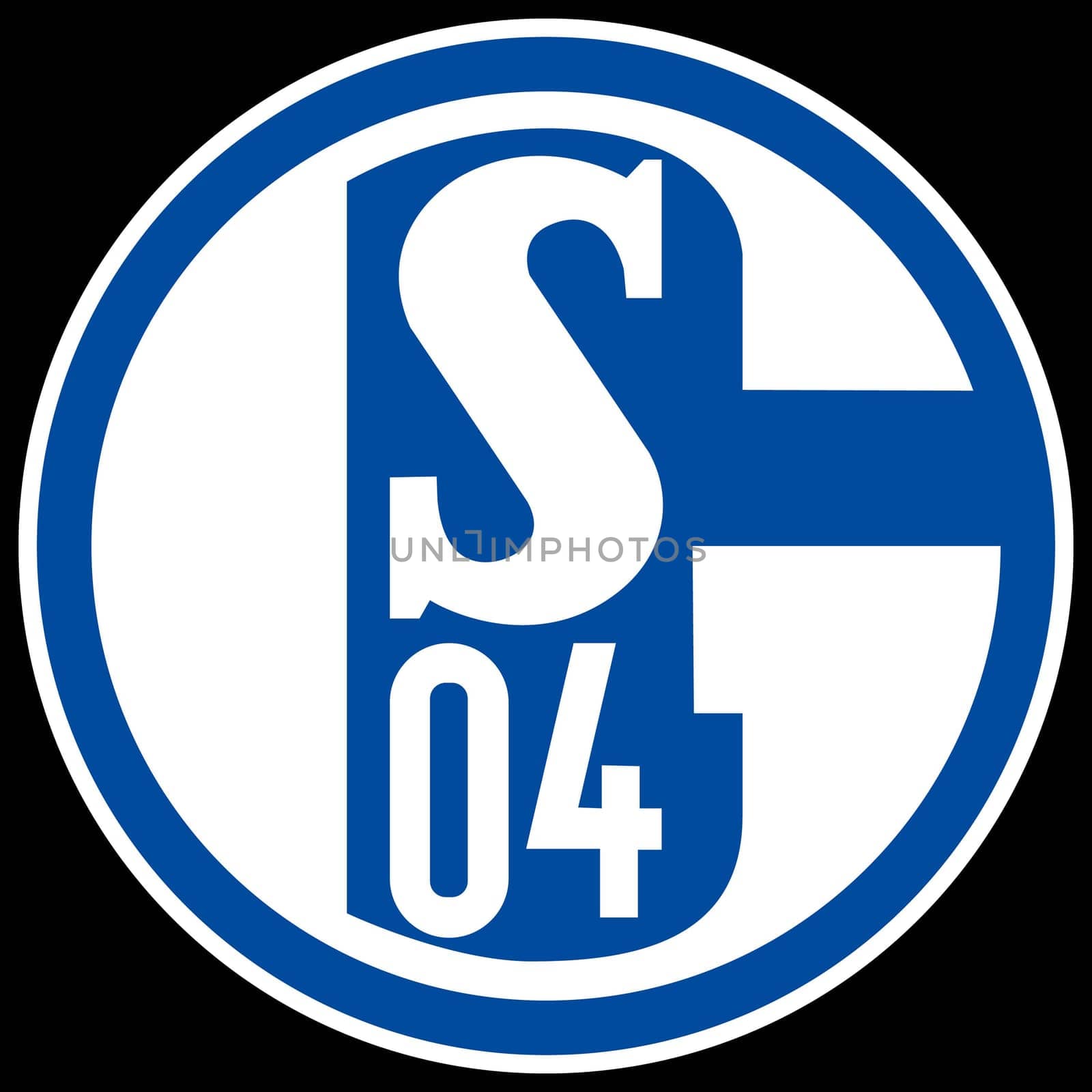 Frankfurt am Main, Germany - 10.23.2022 Logo of the German football club Schalke 04. Vector image