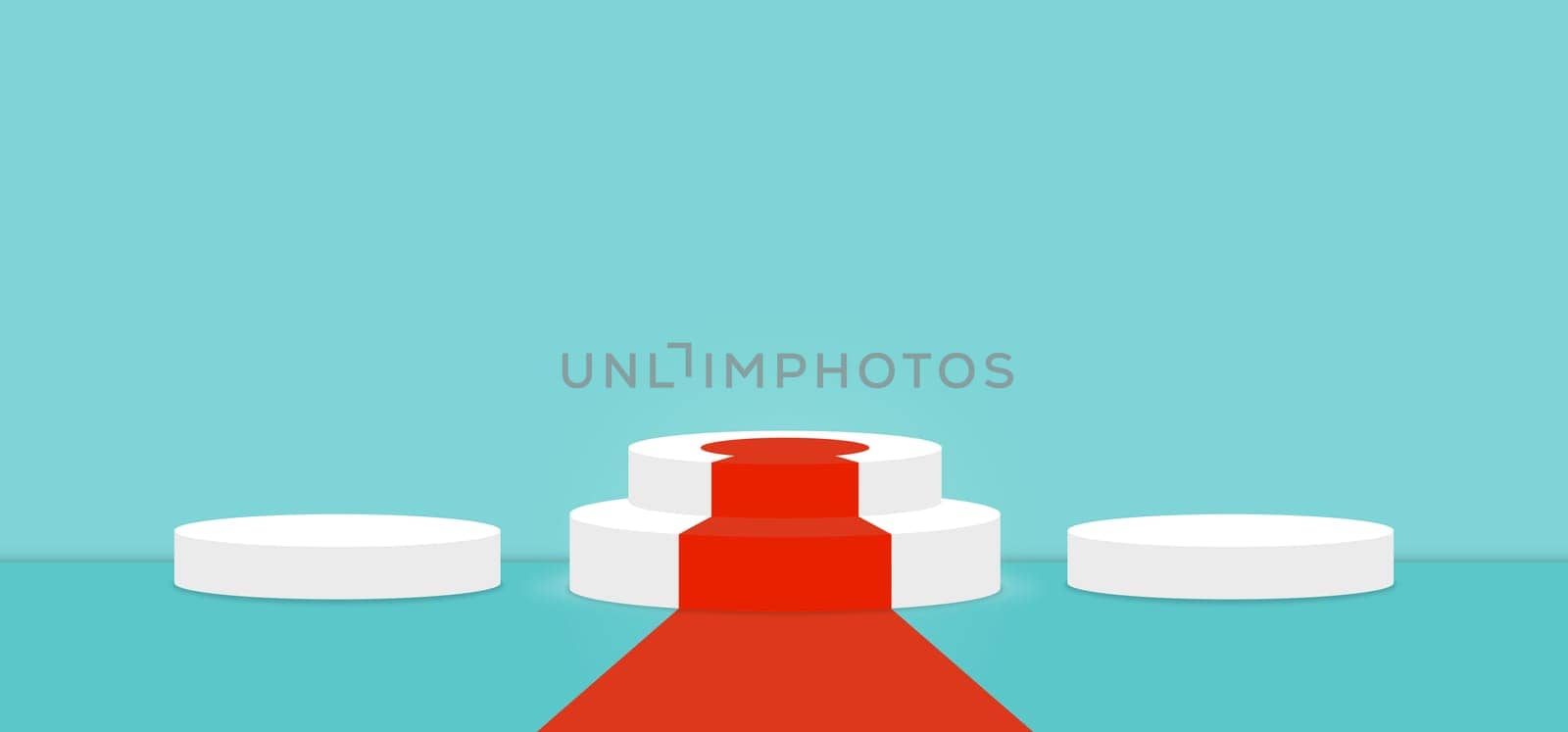 Limpet Shell color abstract with stage podium display platform, modern studio, wall scene fashion, stage podium scene with for Award Ceremony and colorful presentation simple art spotlight summer banner. 3D rendering.