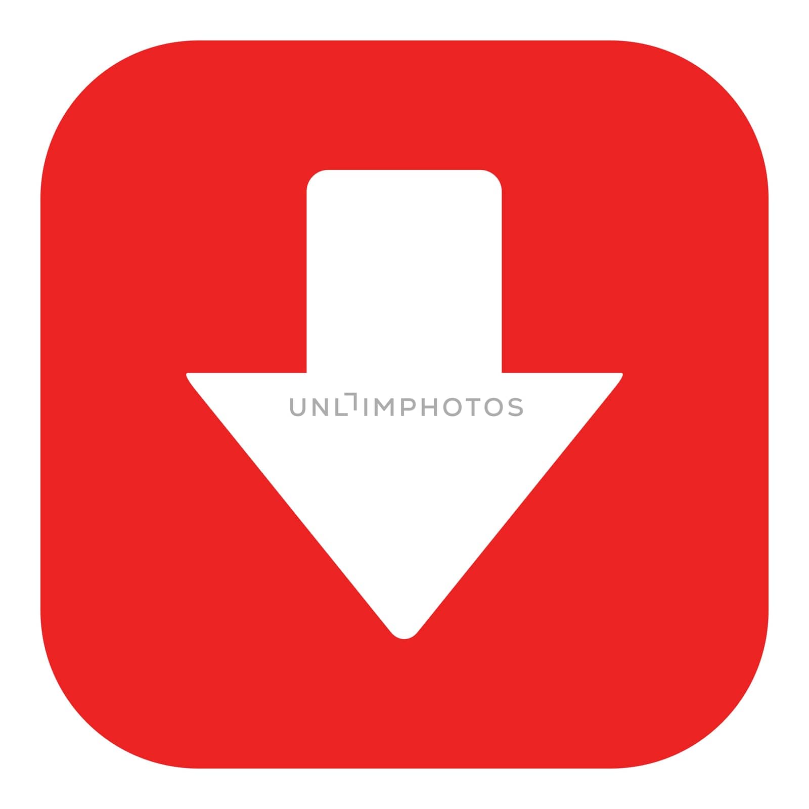 Down arrow and app icon