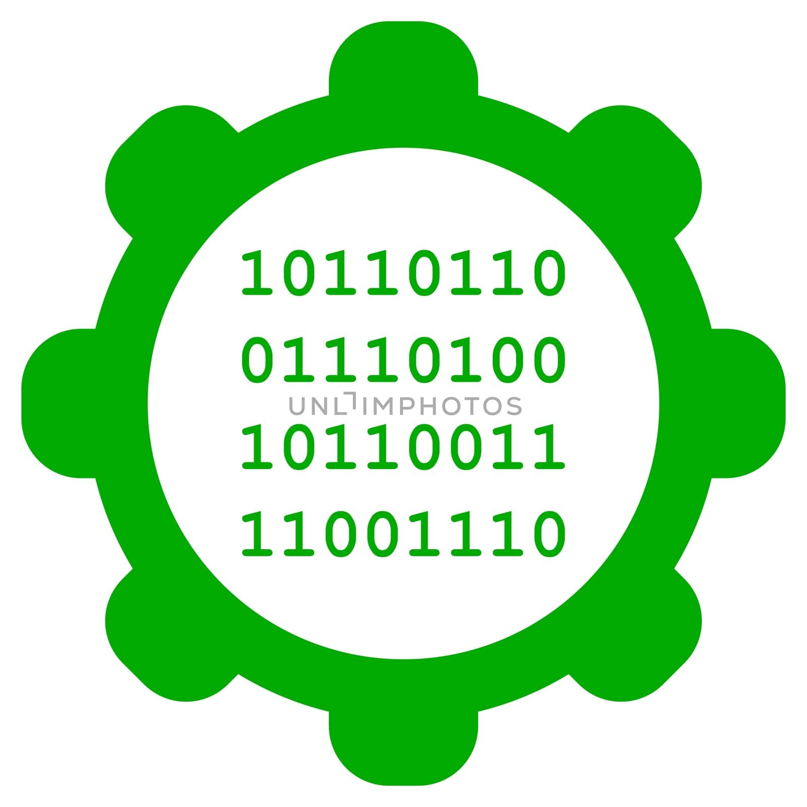 Binary code and wheel