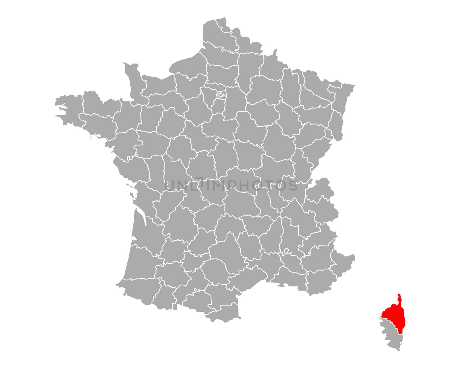 Map of Haute-Corse in France