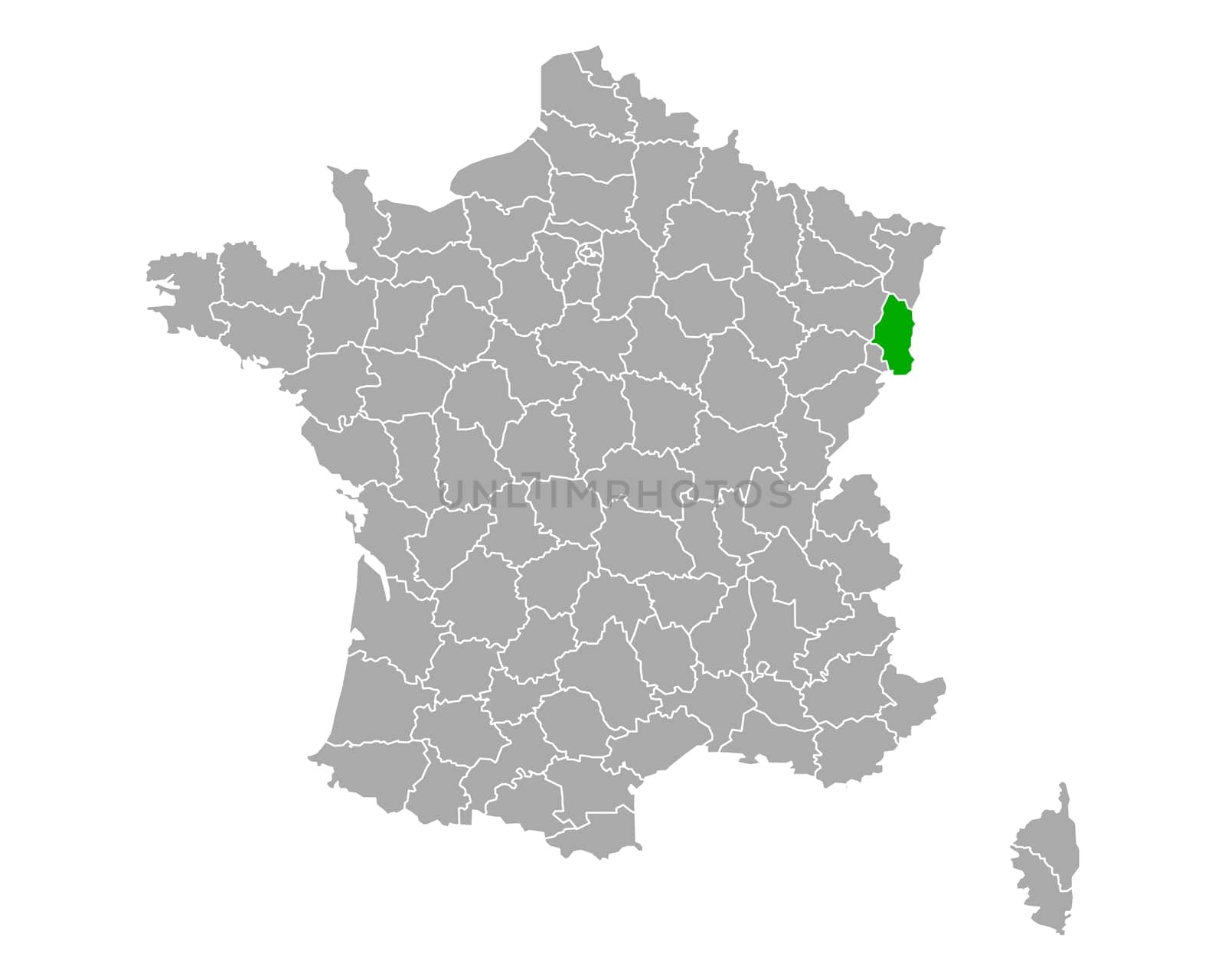 Map of Haut-Rhin in France