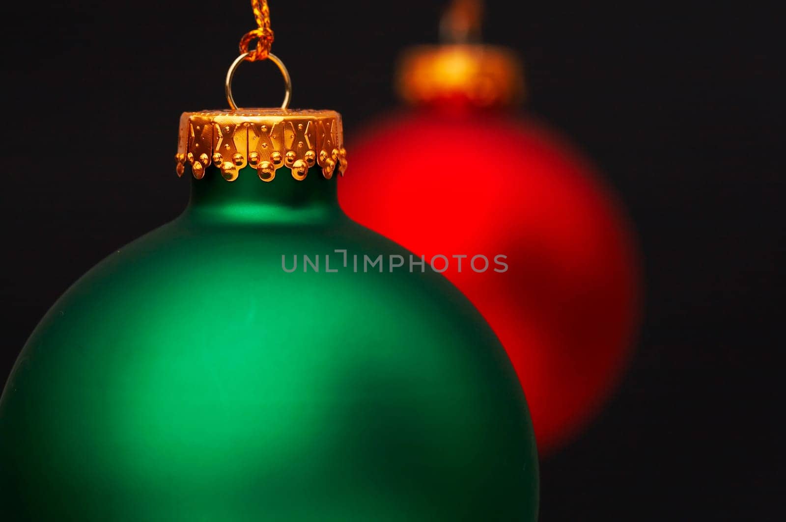 a christmass scene with colorful bulb hanging