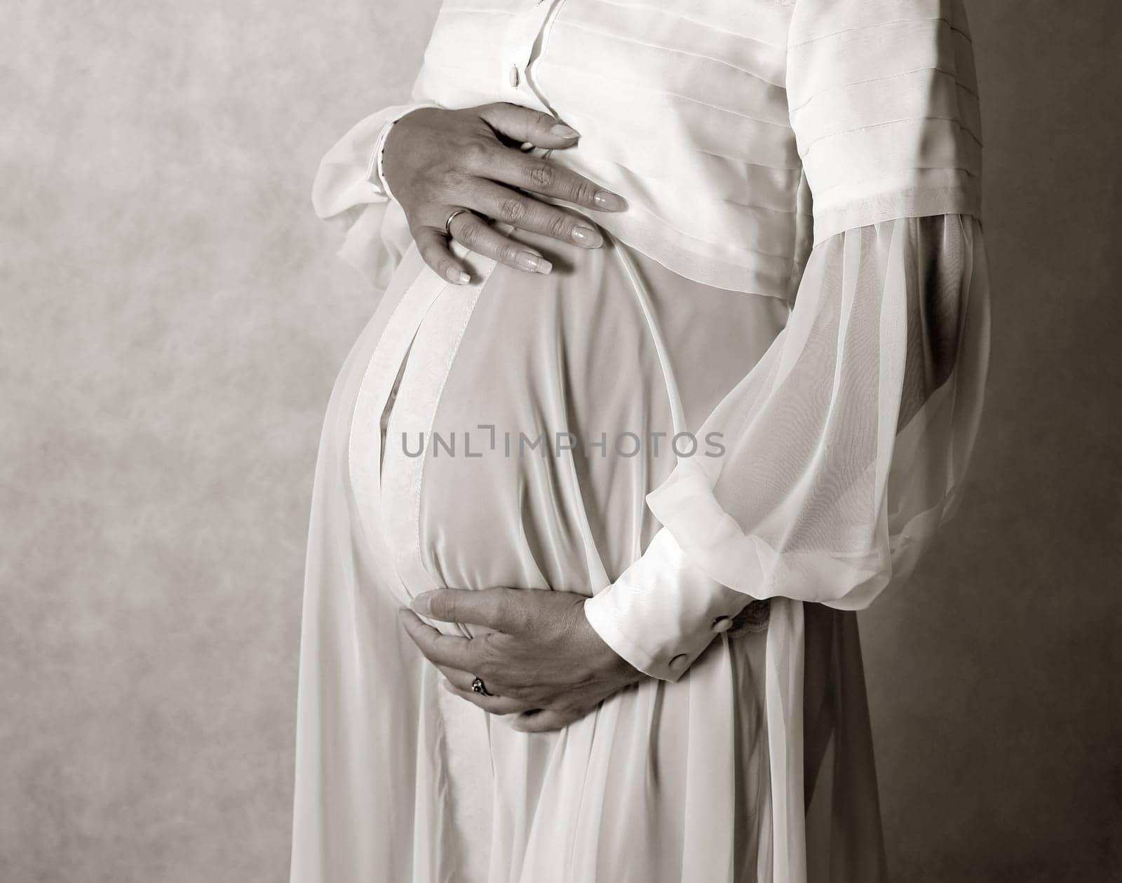 The pregnant woman on the seven month