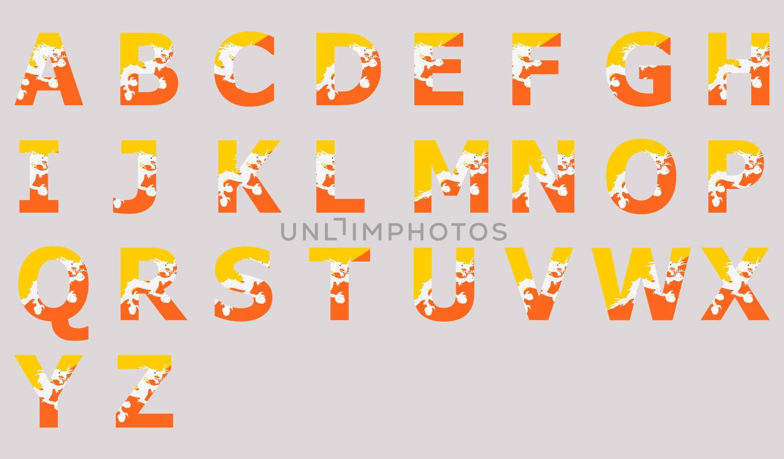 3D Flag of Bhutan on a text background.