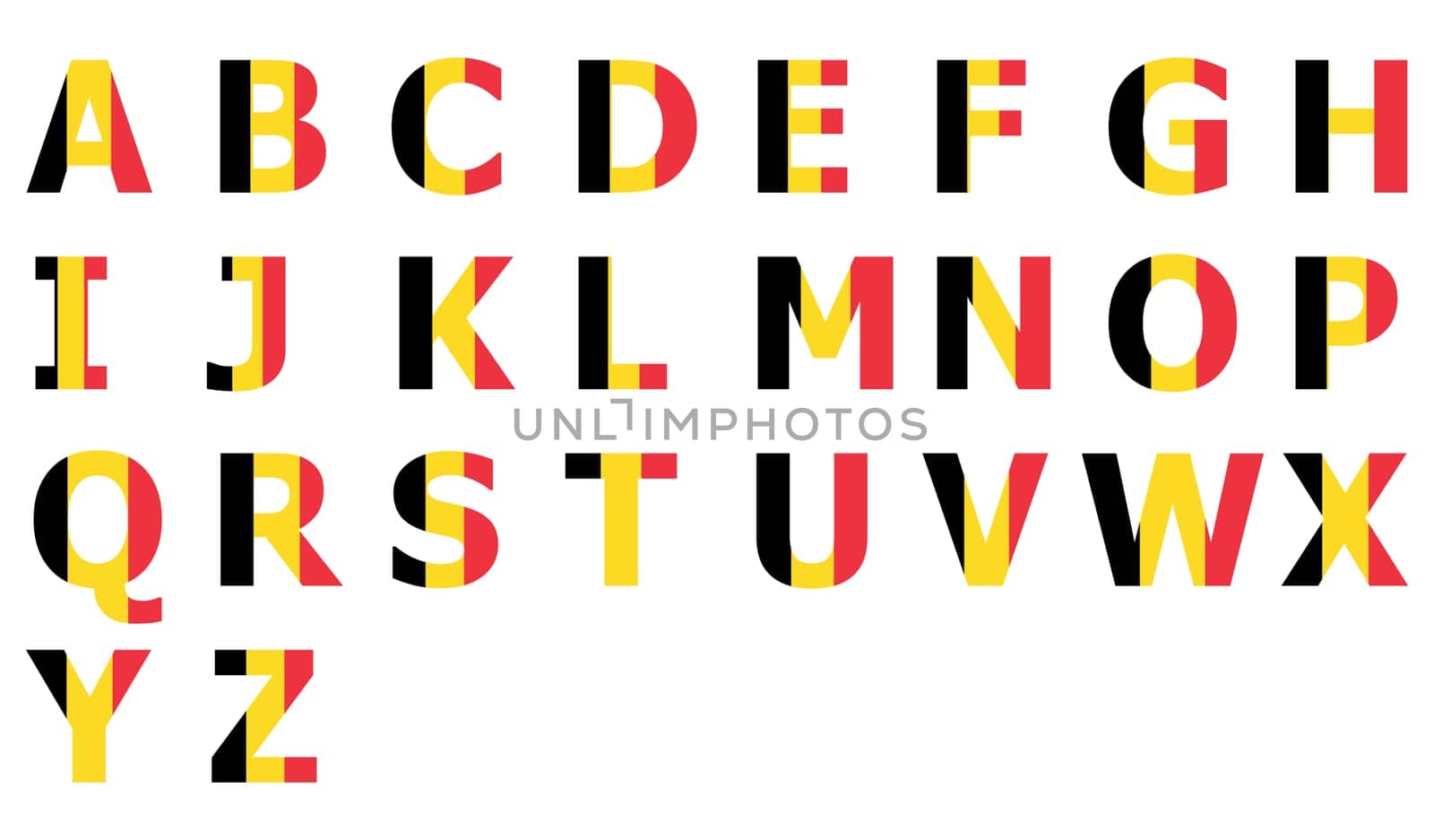 3D Flag of Belgium on a text background.