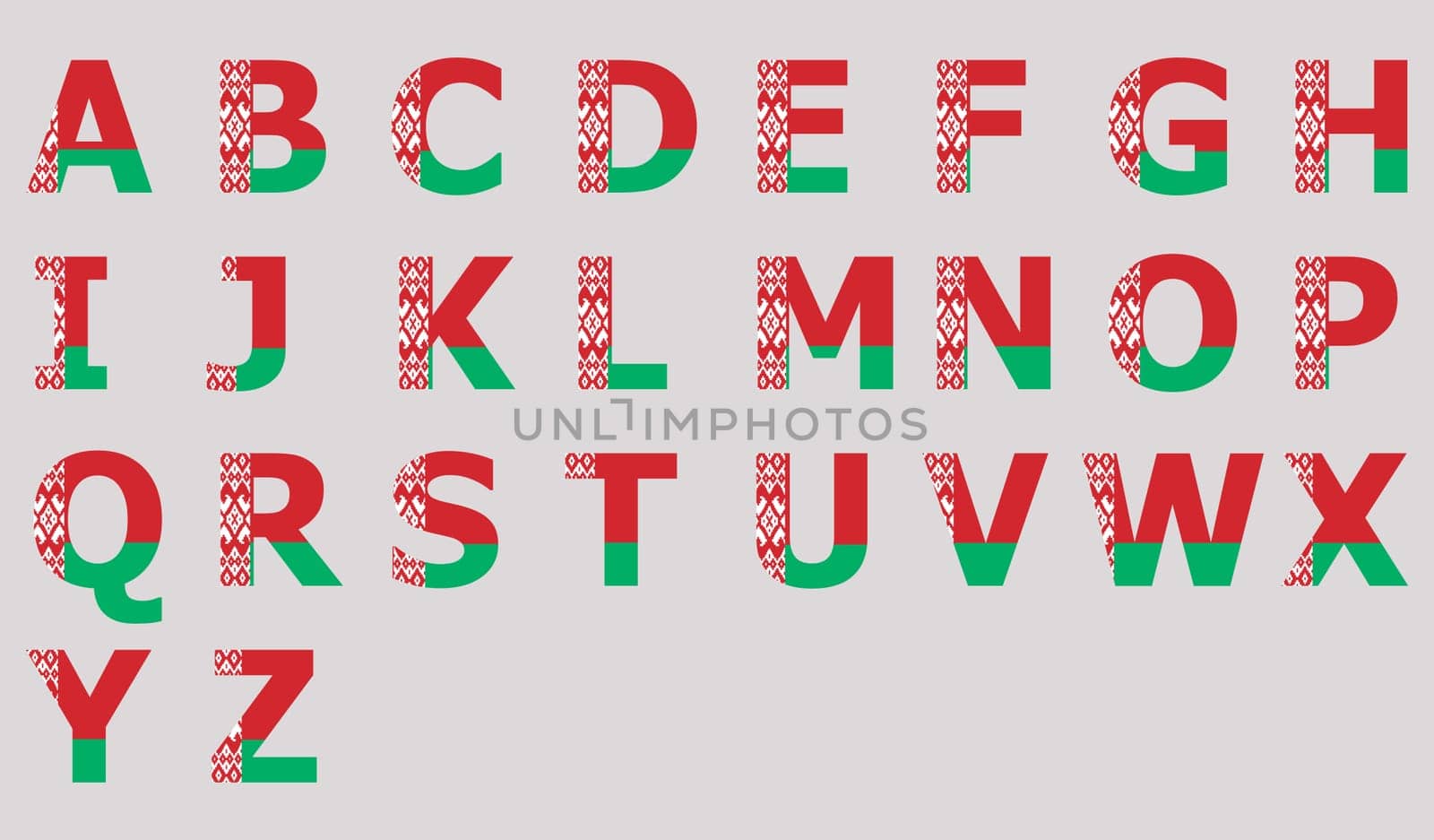 3D Flag of Belarus on a text background.