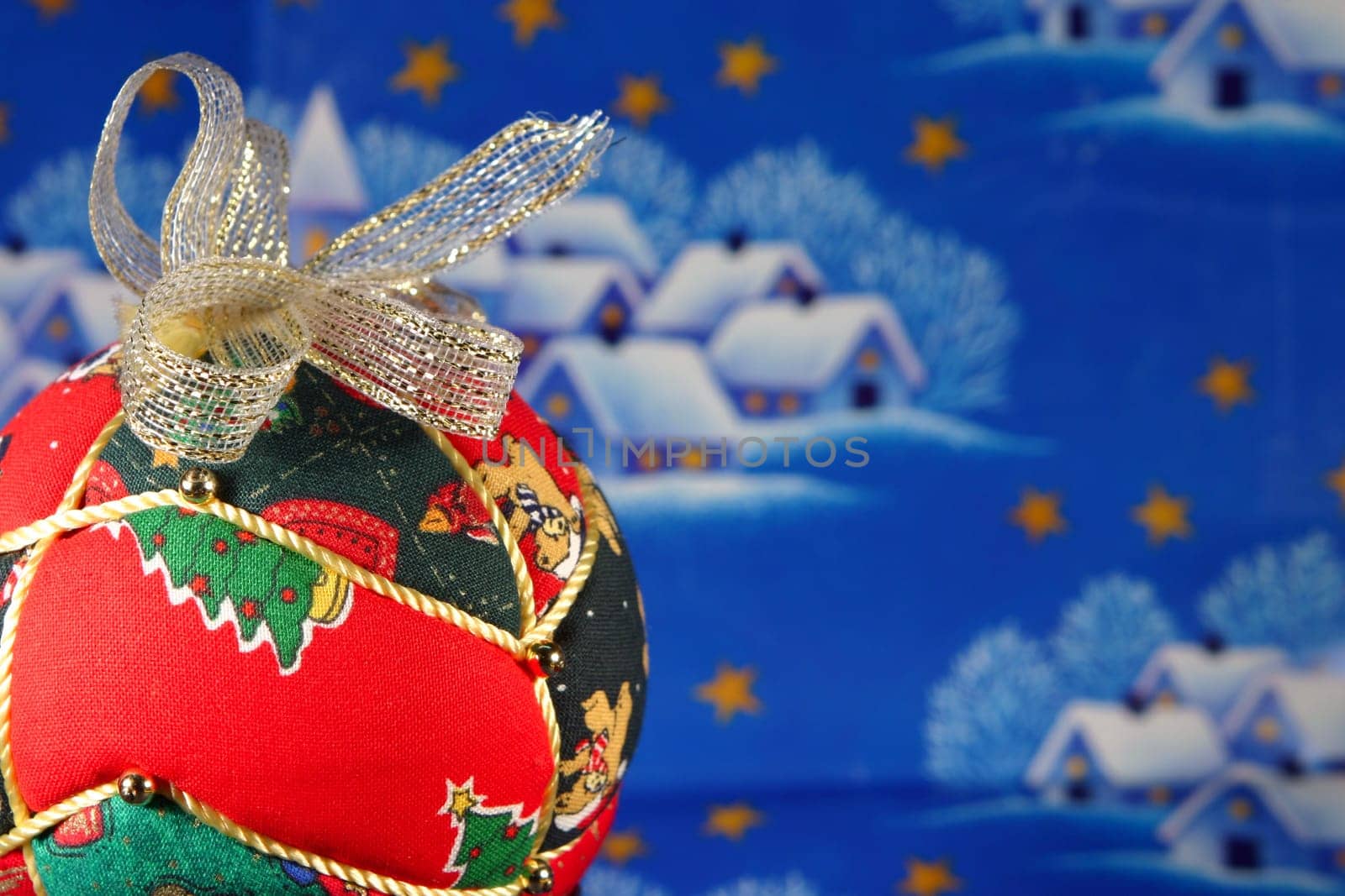 Colourful christmas ball on blue background ready to be used and give happyness with their colours