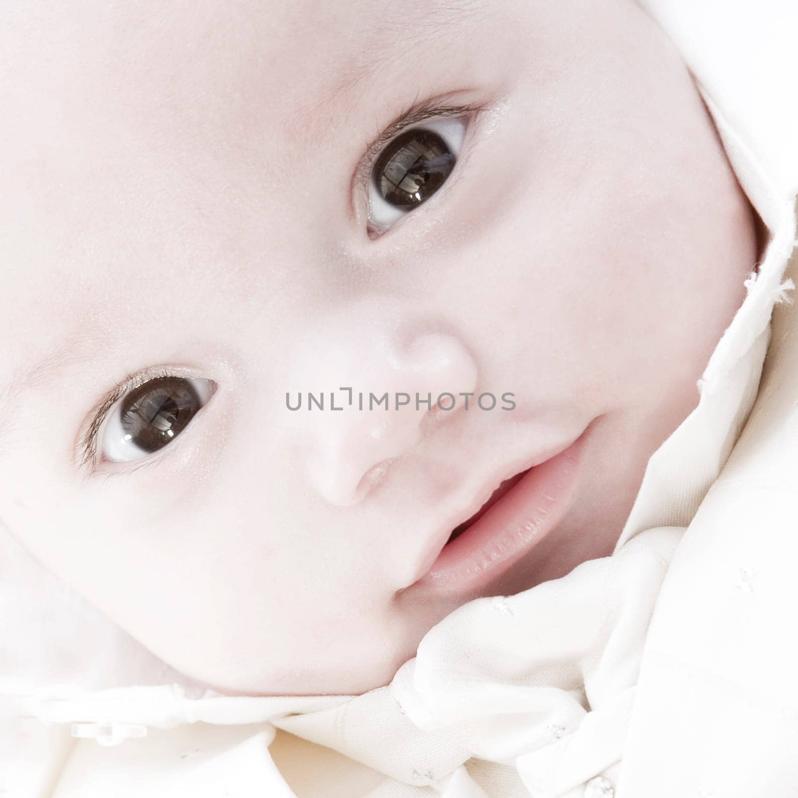 little children portraits taken in the studio on a white background