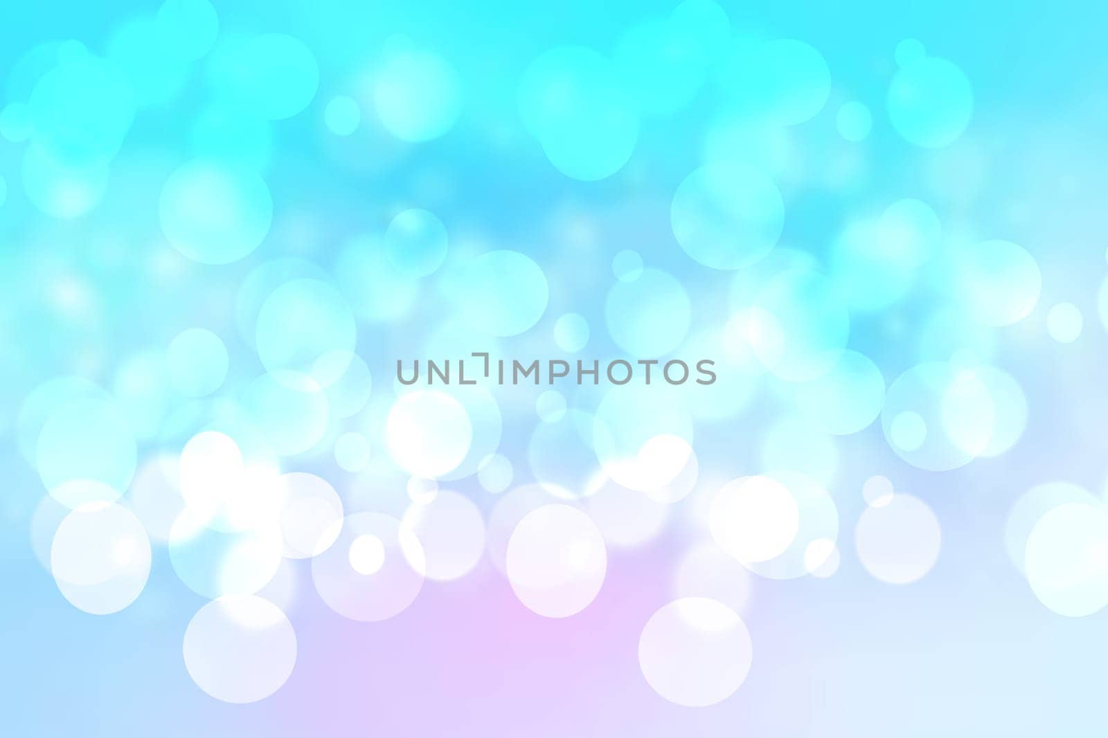 Abstract blurred fresh vivid spring summer light delicate pastel blue turquoise pink bokeh background texture with bright circular soft color lights and stars. Card concept. Beautiful backdrop illustration.