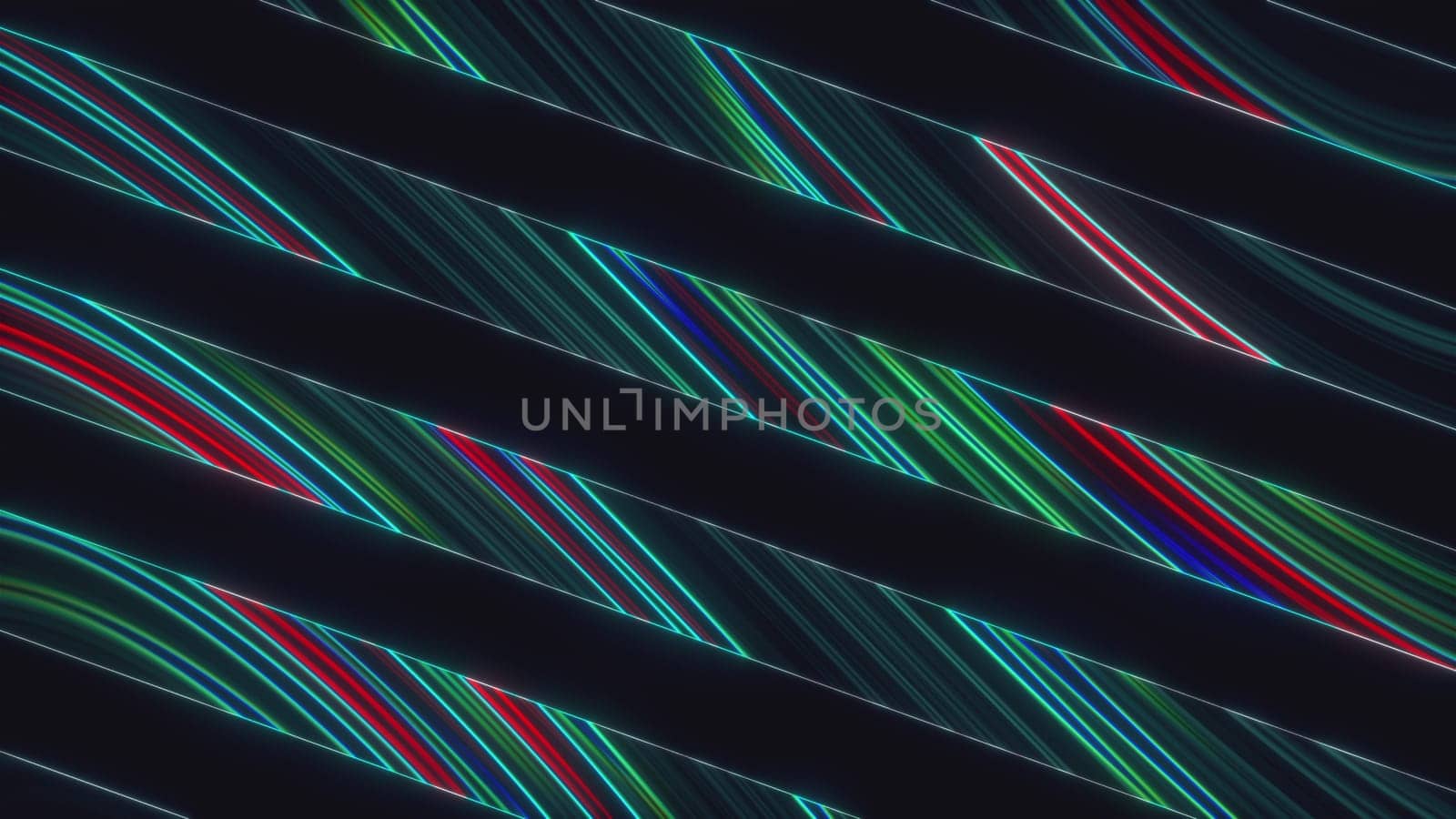 Glowing stripes. Computer generated 3d render