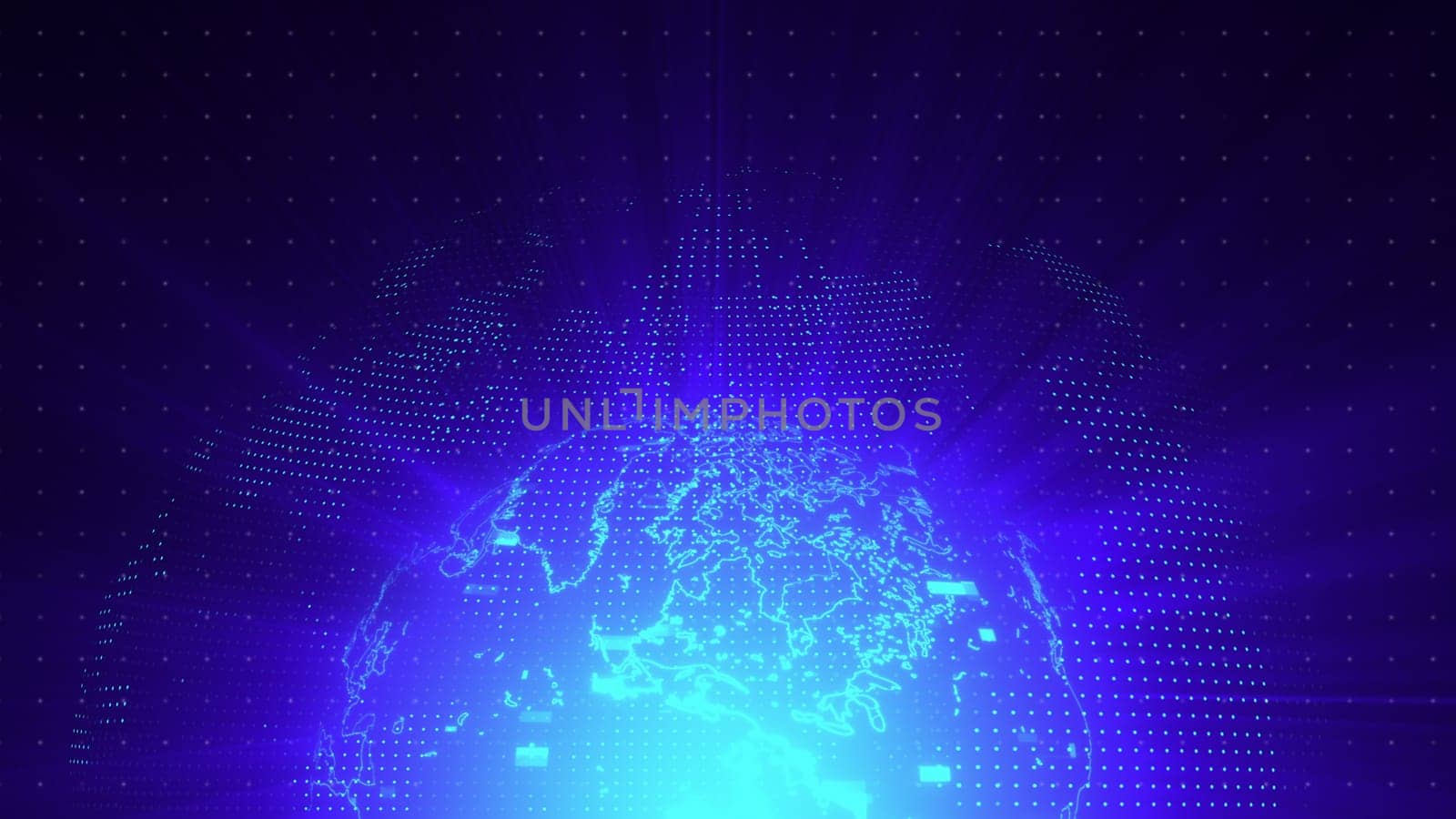Digital world map. Computer generated 3d render