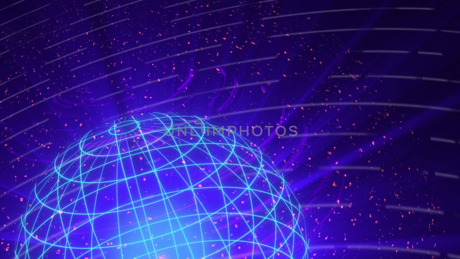 Digital world map. Computer generated 3d render