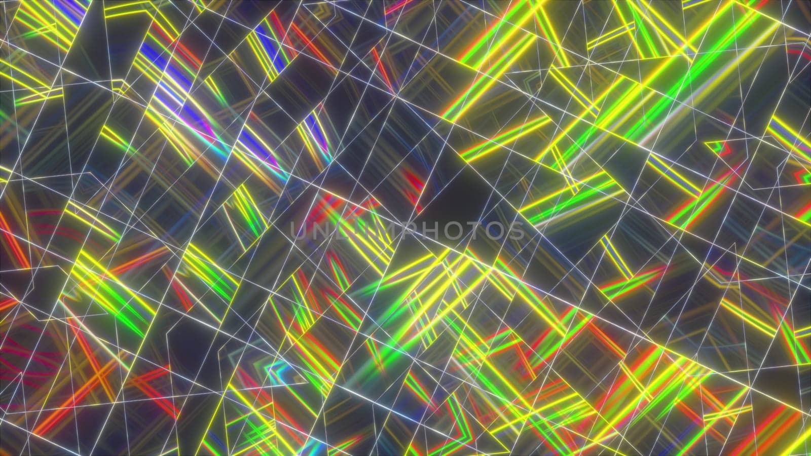 Random neon lines. Computer generated 3d render