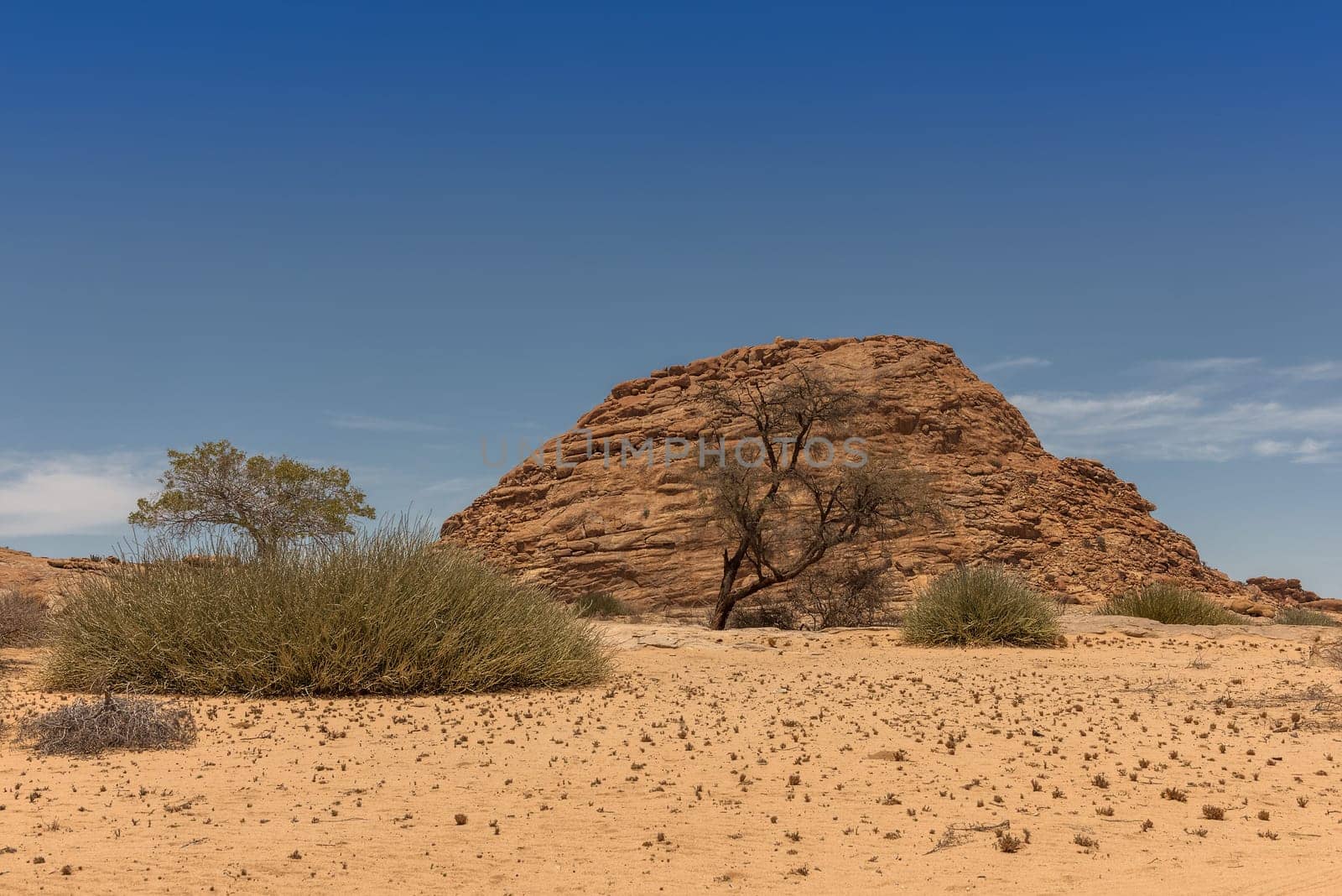Landscape Spitzkoppe Mountain - bald granite peak in , Erongo, Namibia