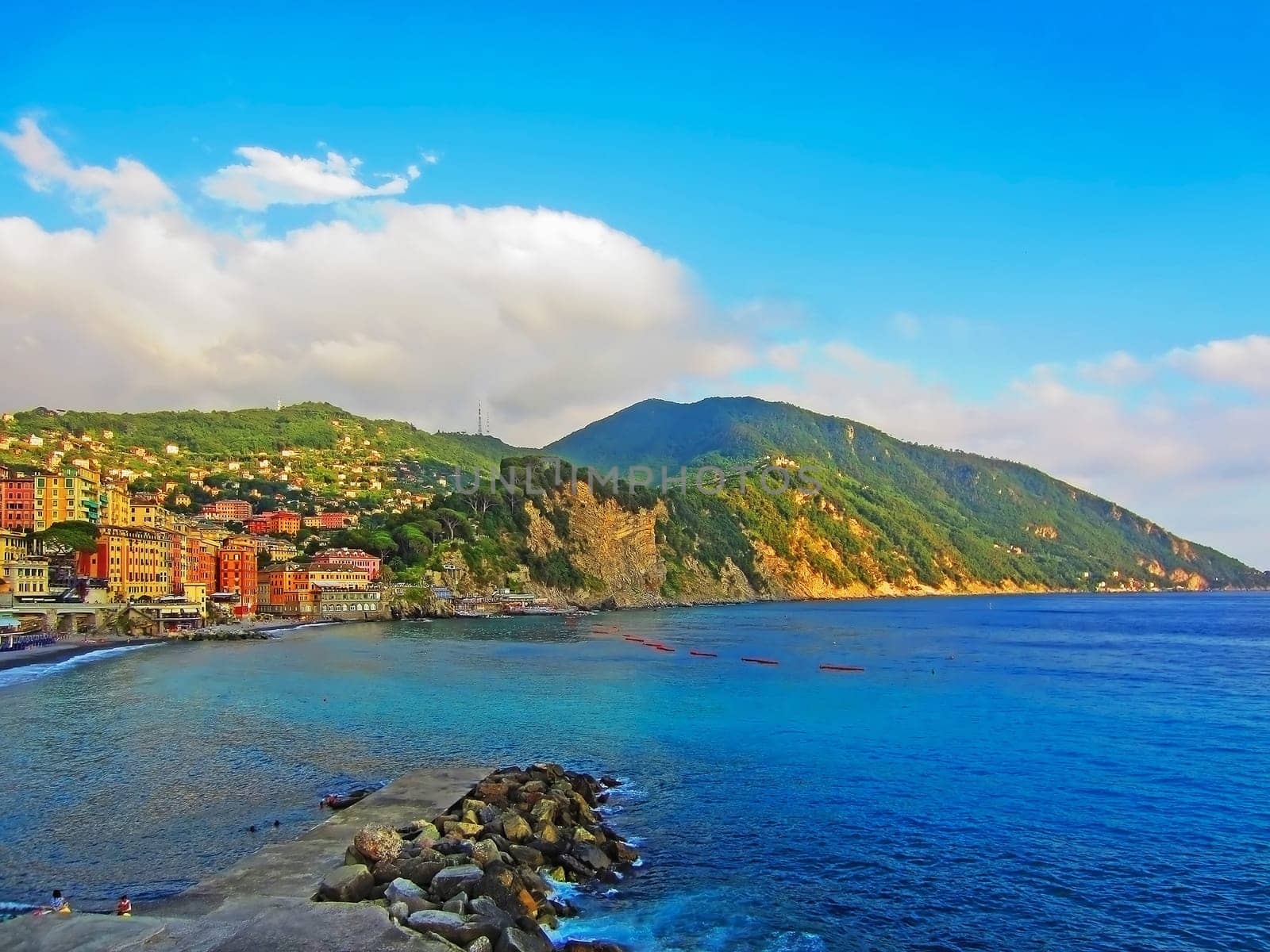 Beach in Camogli, Italy