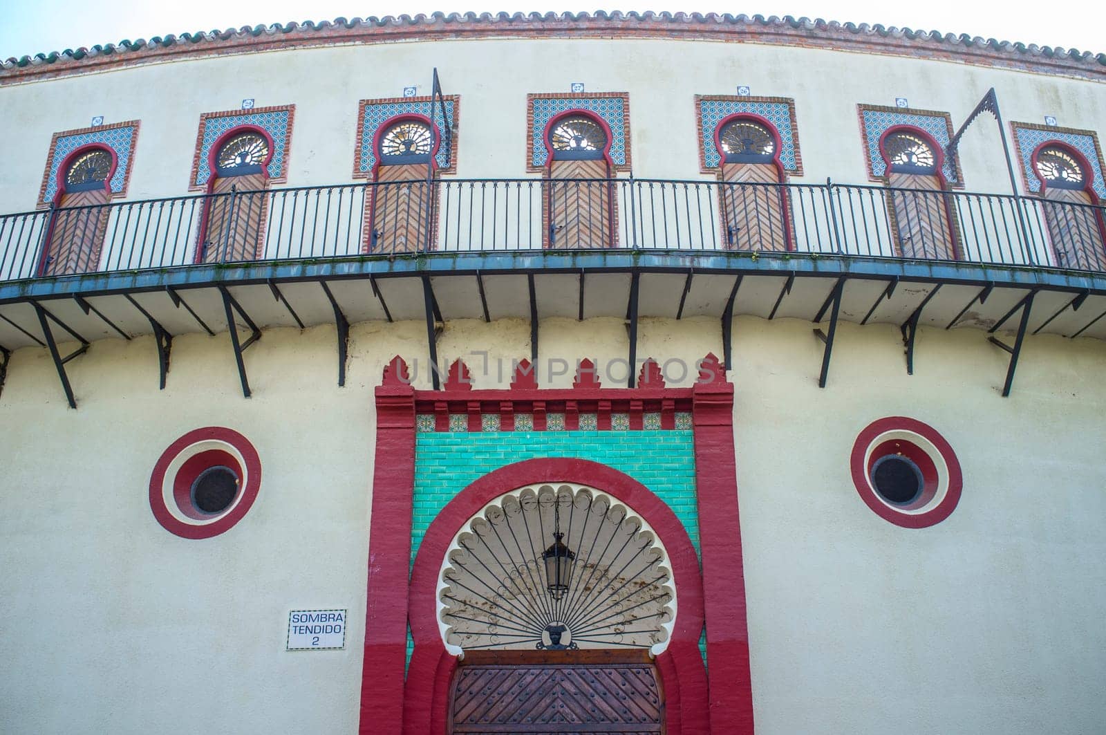 Bullring of Almendralejo, Badajoz, Extremadura, Spain. Outdoors view