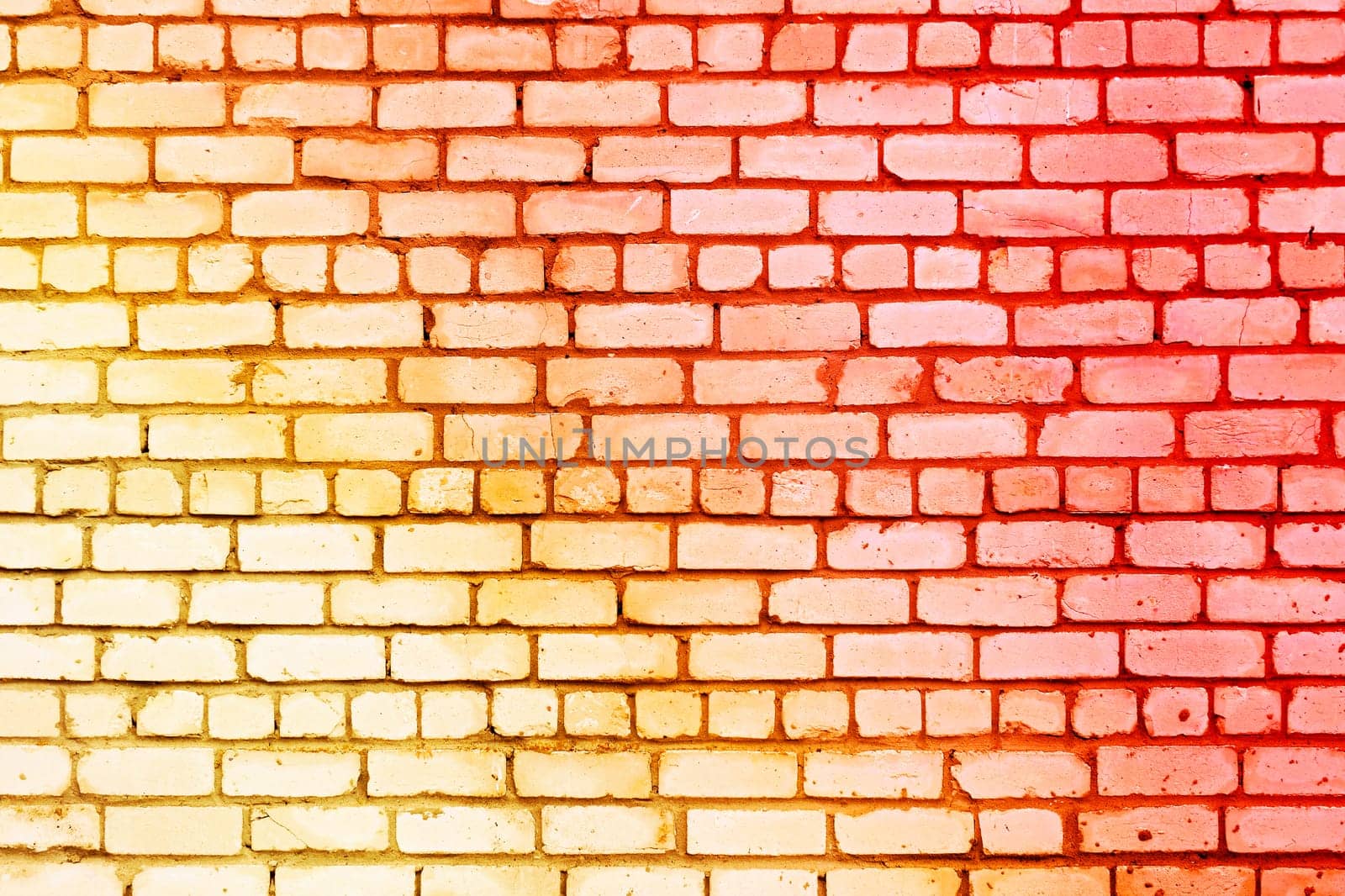 Brick wall photographed on the street close up