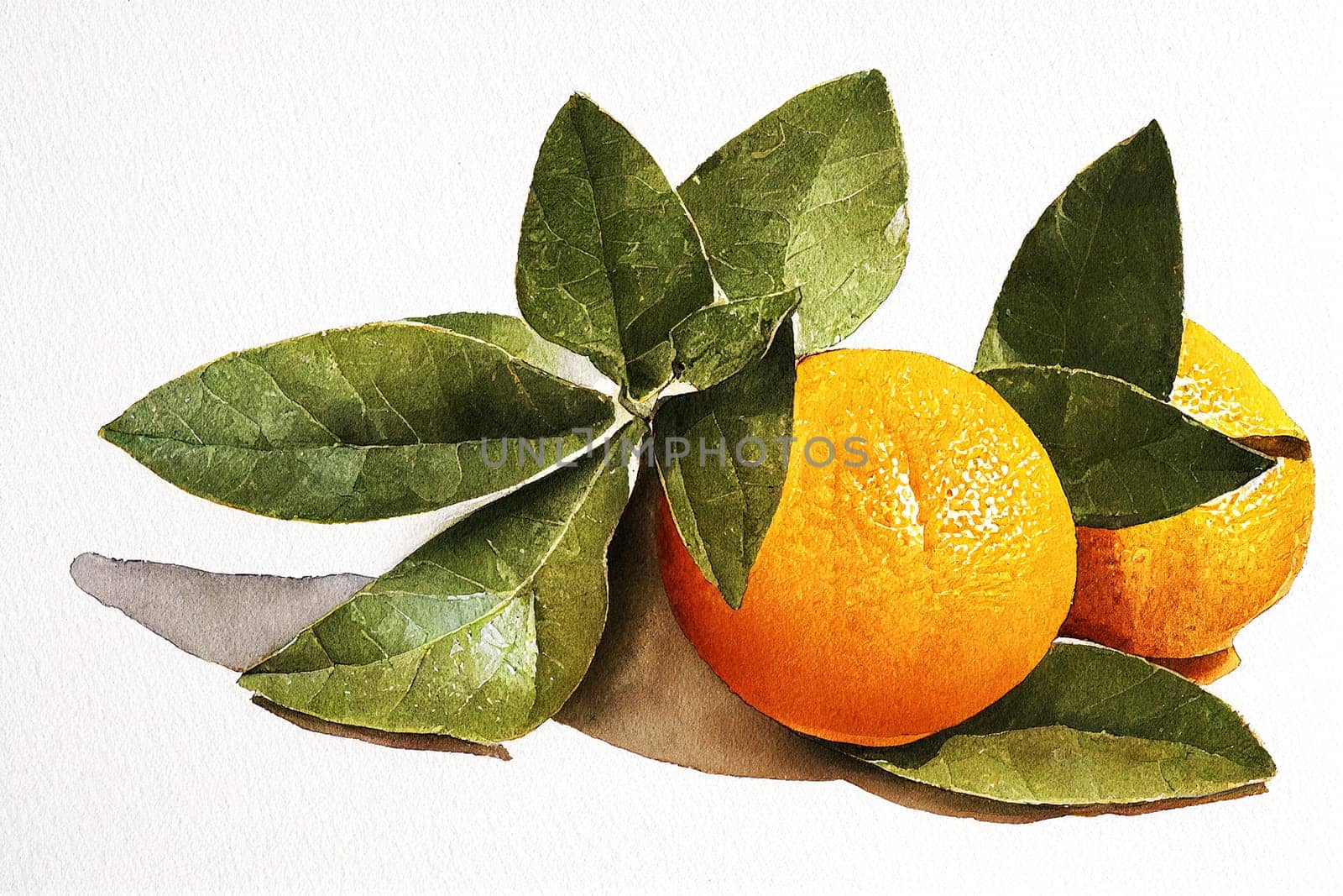 Citrus Aurantium Dulcis (Orange) Isolated On White Background