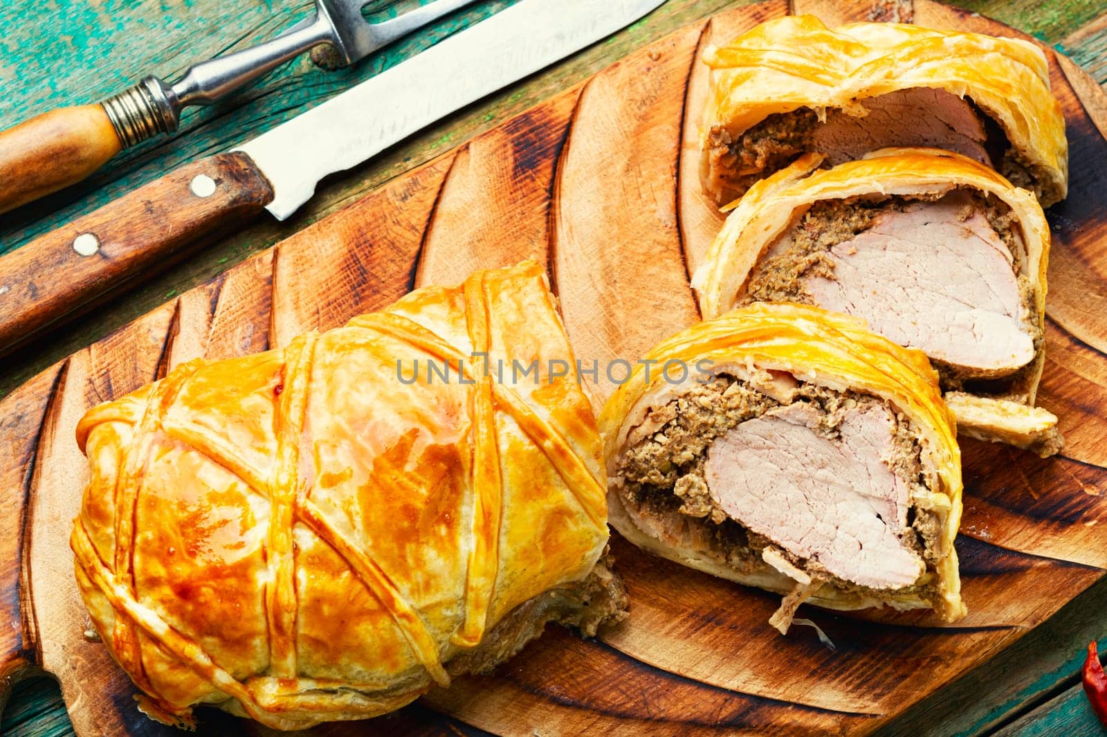 Popular meat dish is wellington meat, meat baked in dough.