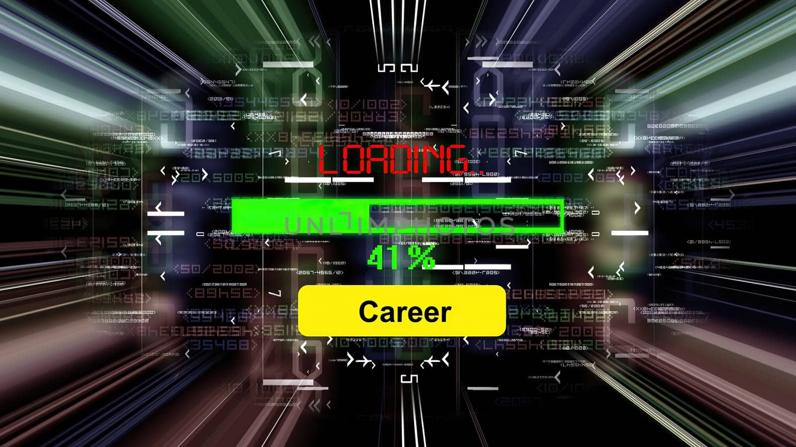 Career loading  progress bar on the screen,Career loading  progress bar on the screen