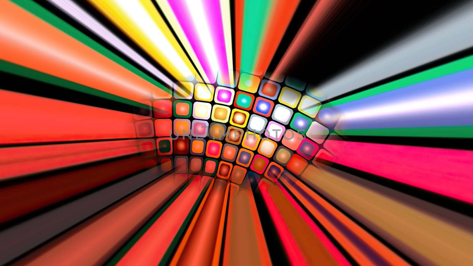 Colorful pixels on rotating sphere,Colorful pixels on rotating sphere