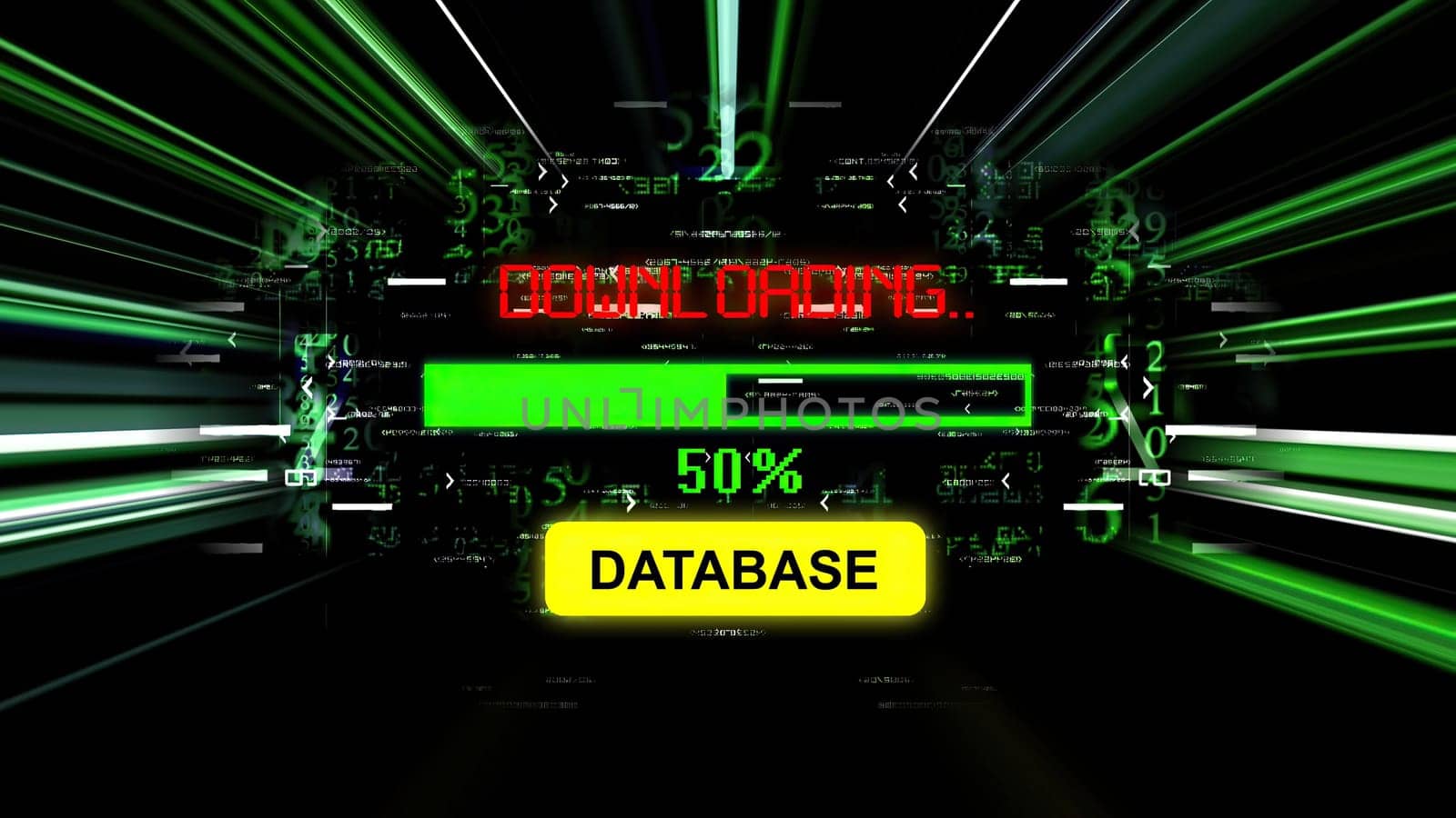 Database download progress bar on the screen,Database download progress bar on the screen