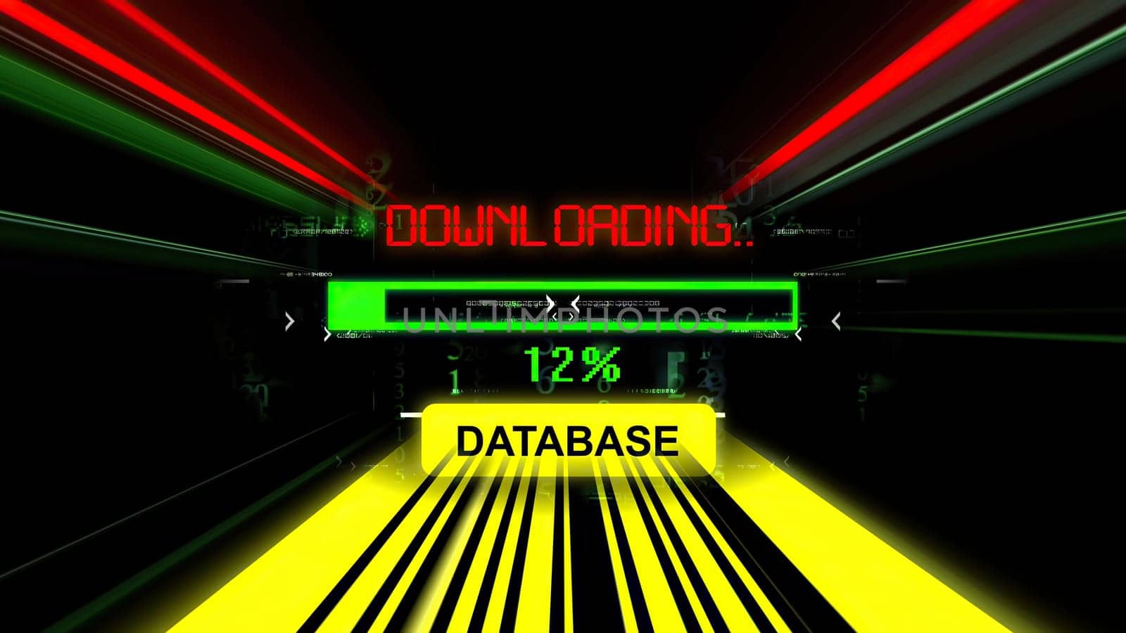 Database download progress bar on the screen,Database download progress bar on the screen