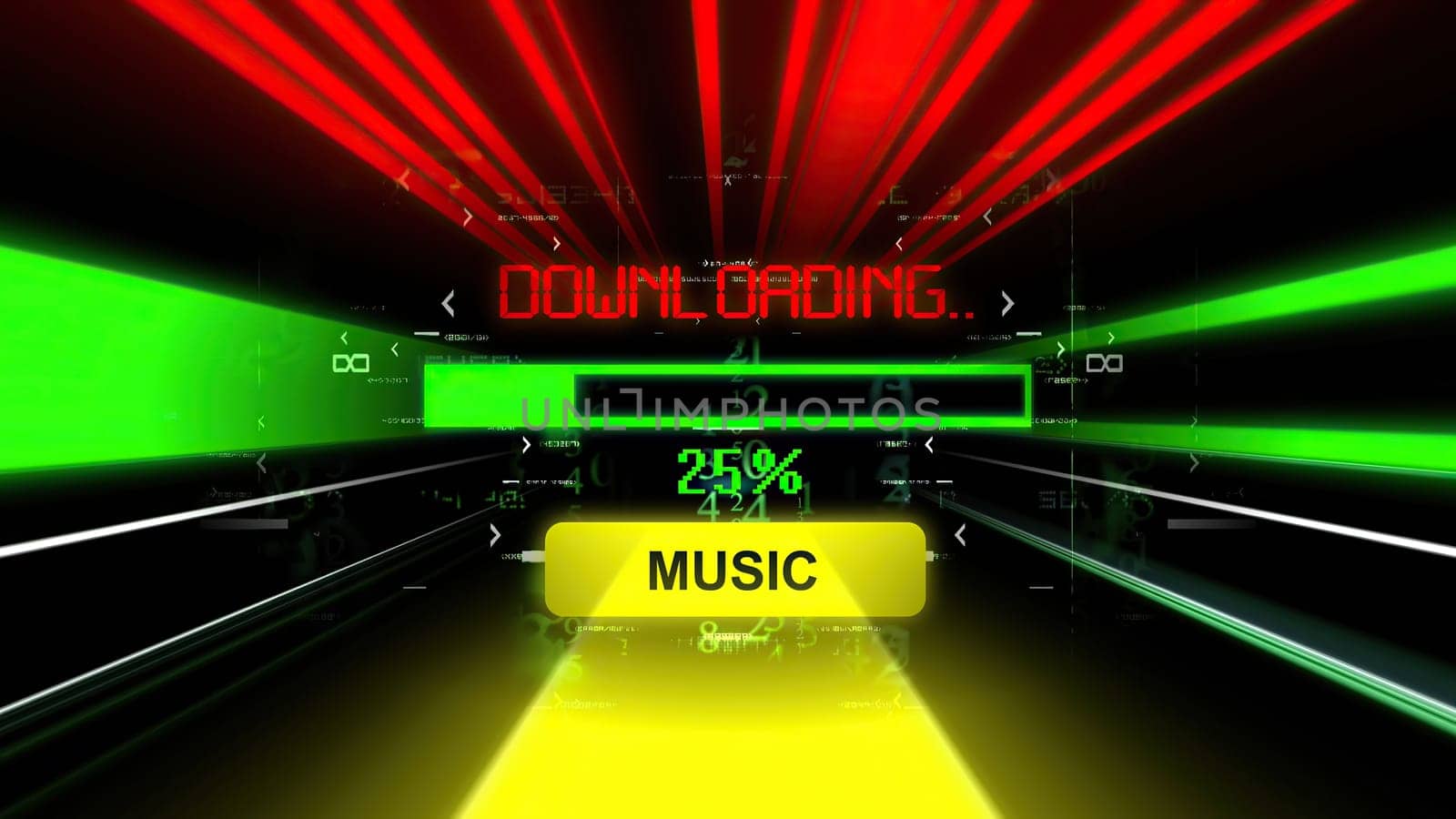 Music download progress bar on the screen,Music download progress bar on the screen
