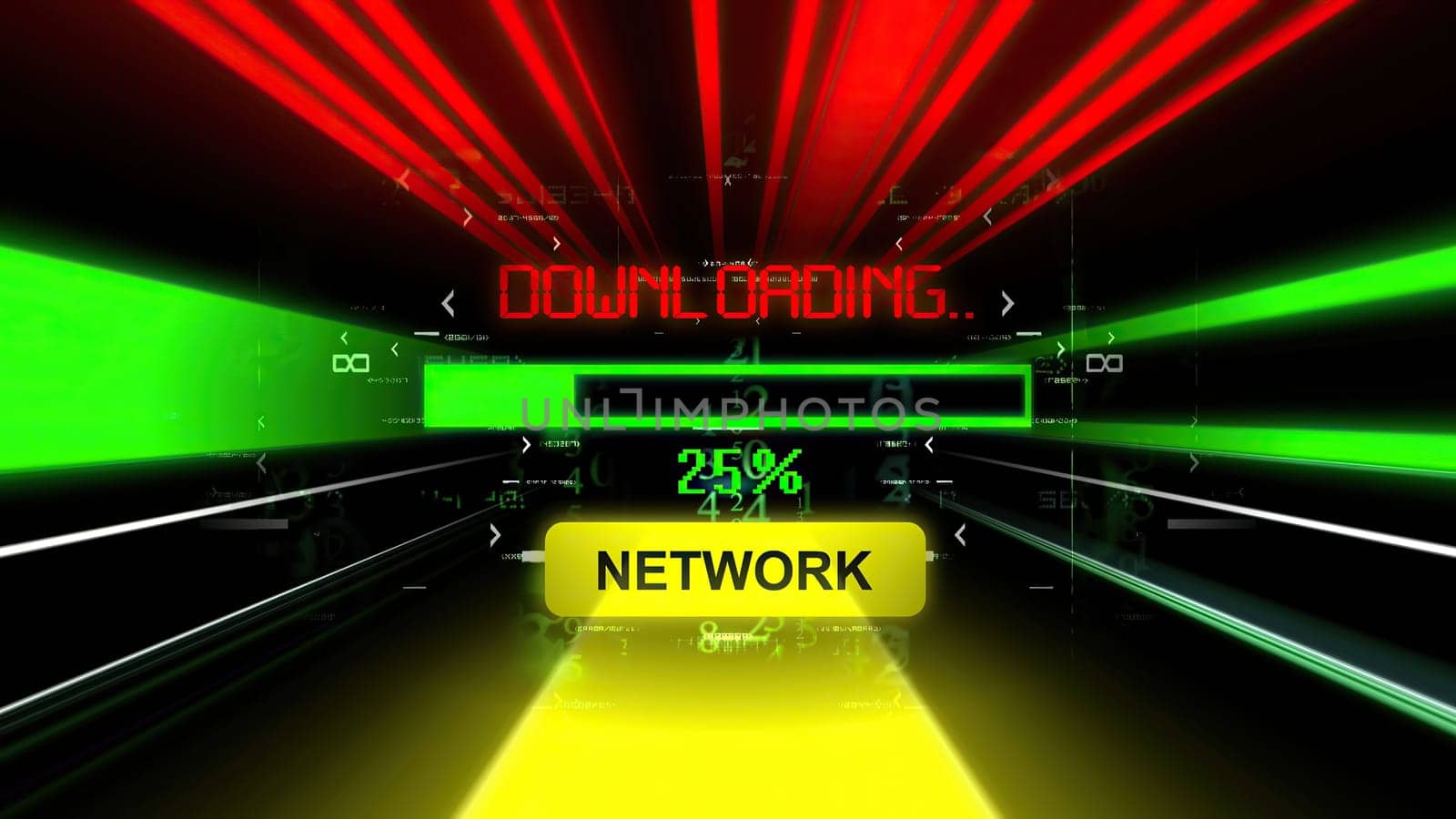 Network download progress bar on the screen,Network download progress bar on the screen