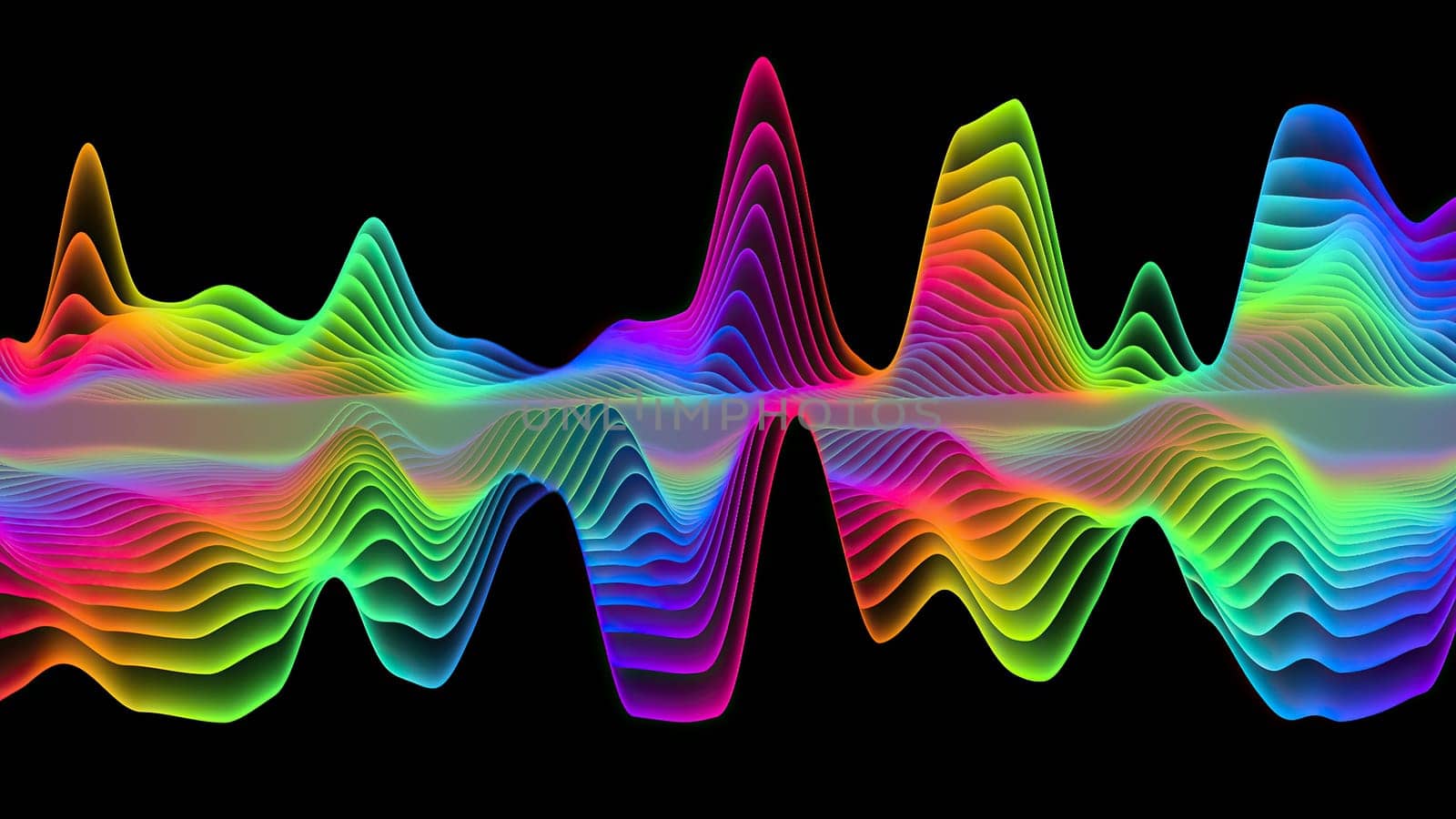 Wave line flowing rainbow color,Wave line flowing rainbow color