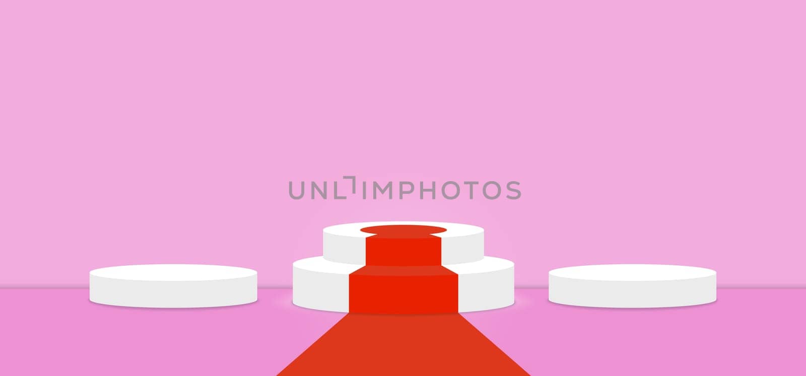 Pirouette color abstract with stage podium display platform, modern studio, wall scene fashion, stage podium scene with for Award Ceremony and colorful presentation simple art spotlight summer banner. 3D rendering.