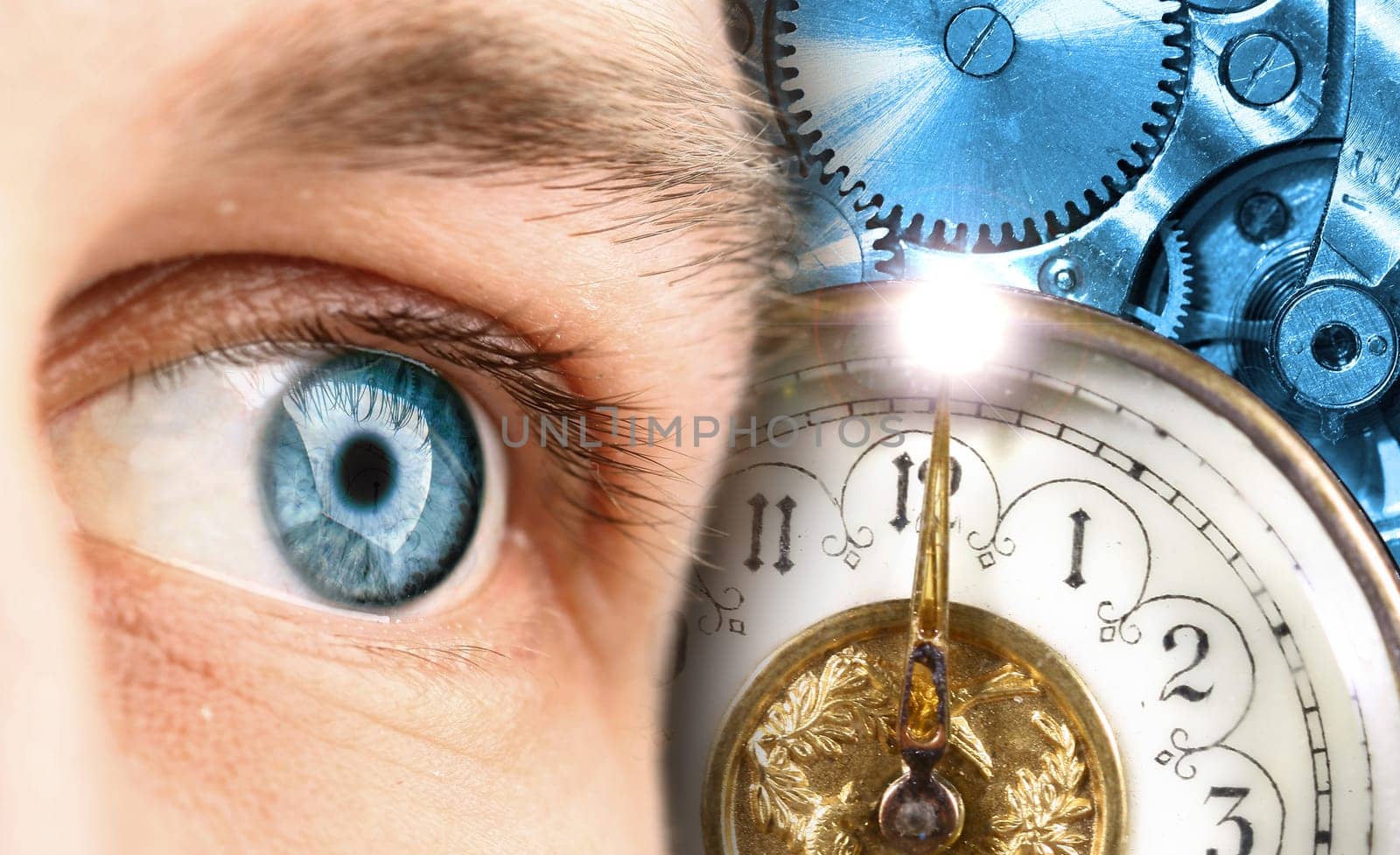 blue eye see the point new year coming