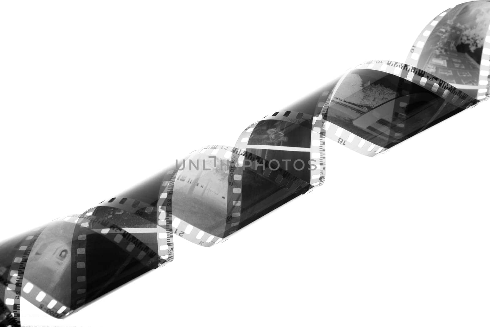 concept photo film isolated on white