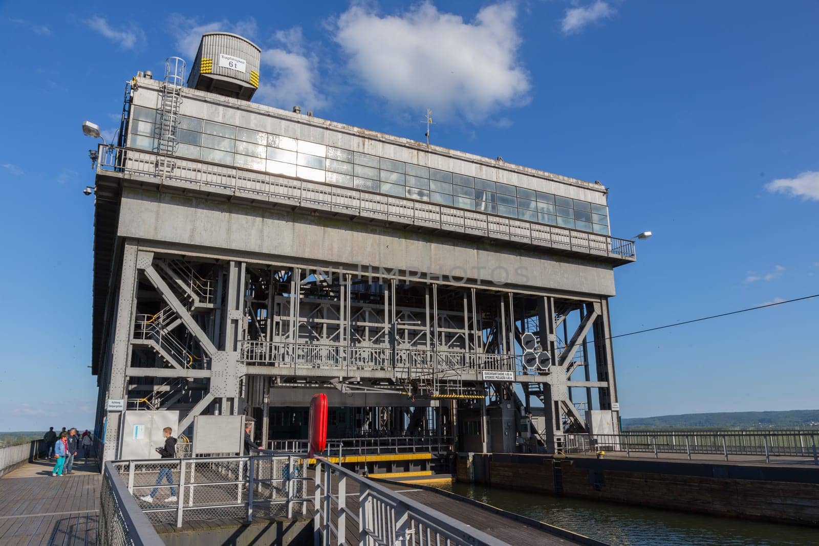 Main building of the ship lift in Niederfinow