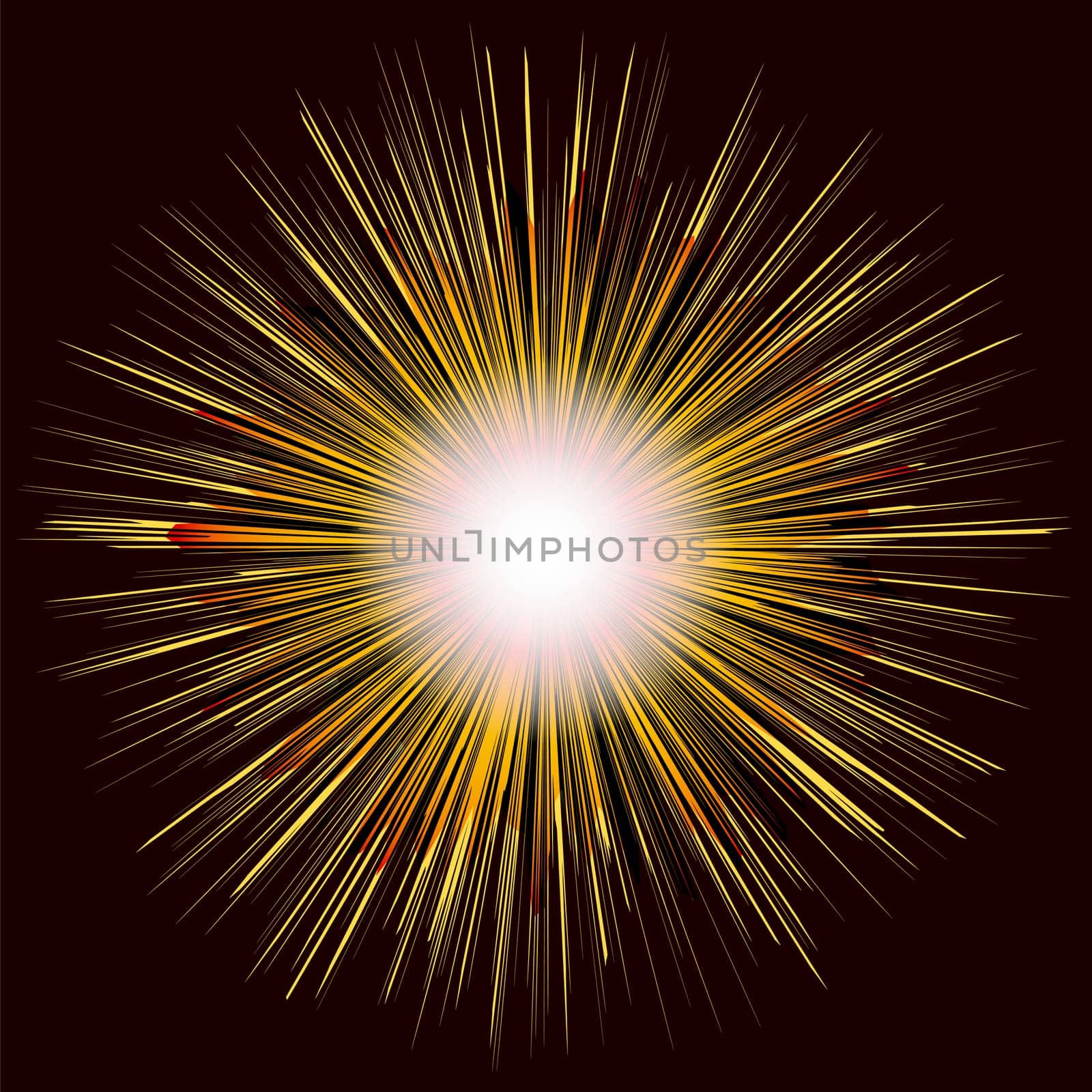 Explode Flash, Cartoon Explosion, Star Burst on Dark Background.
