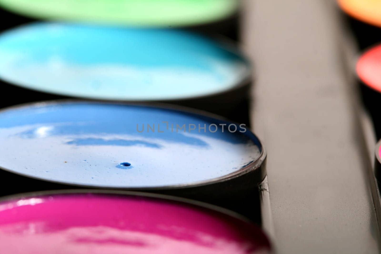 paint colors pallete macro close up
