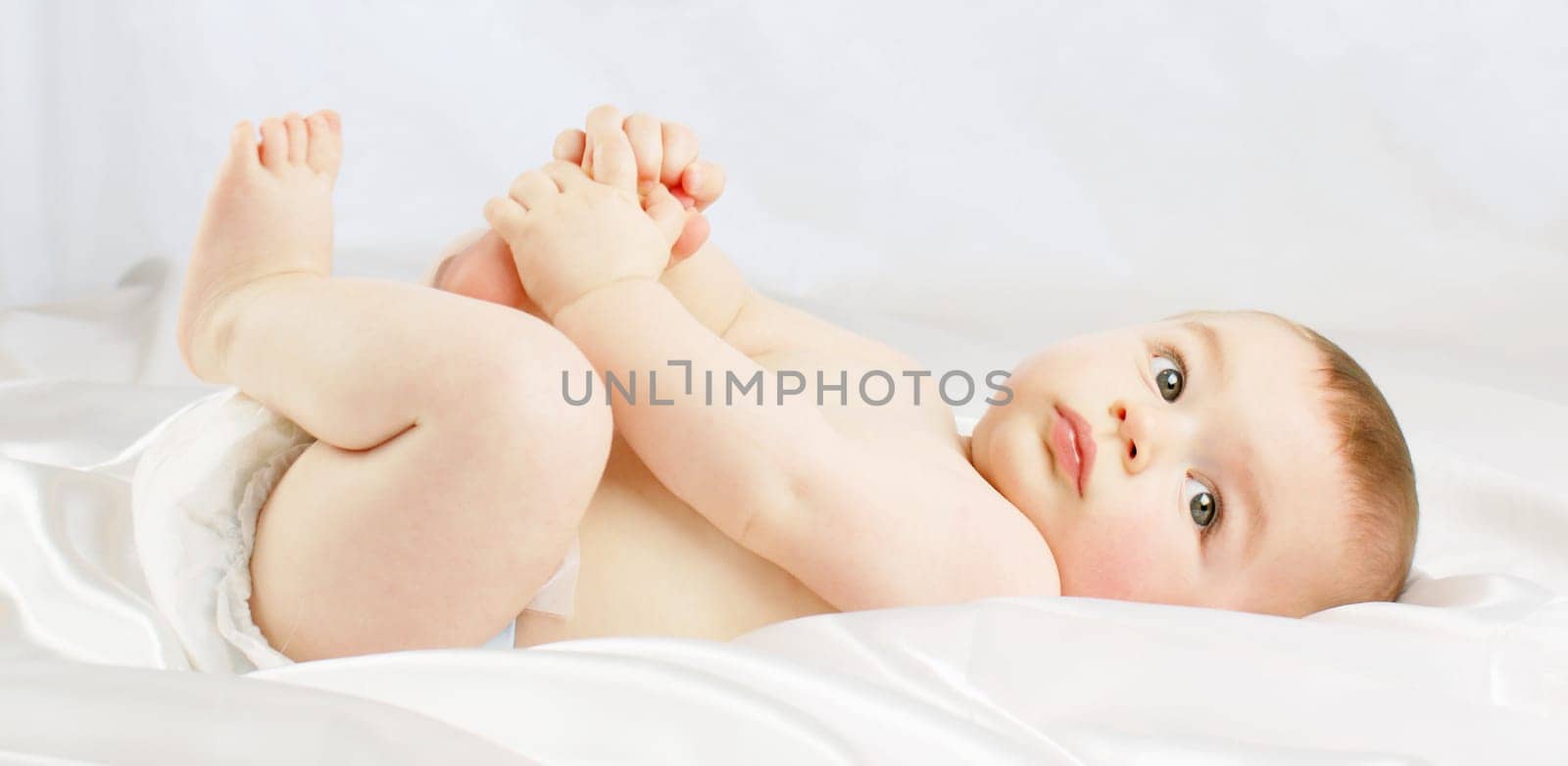 Baby boy in nappy