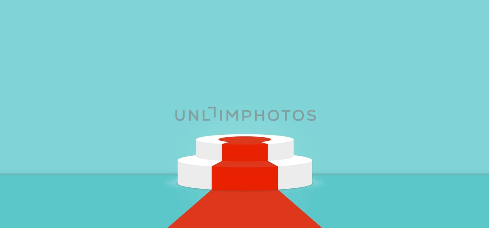 Limpet Shell color abstract with stage podium display platform, modern studio, wall scene fashion, stage podium scene with for Award Ceremony and colorful presentation simple art spotlight summer banner. 3D rendering.