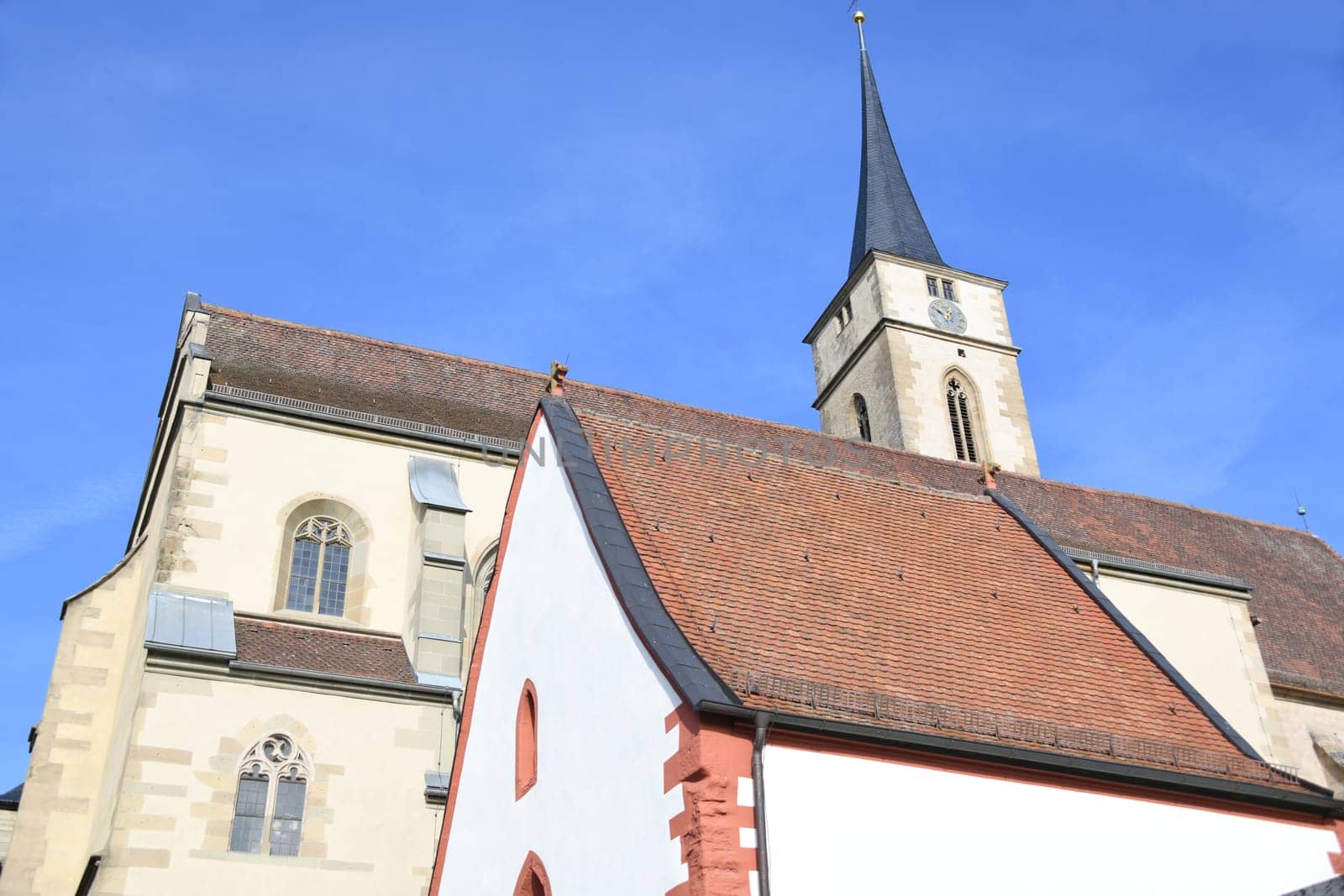 The town of Iphofen is located in the Lower Franconian district of Kitzingen,in Bavaria,Germany,Europe. The city is known for its wine growing. You can see the Roman Catholic Church of St. Vitus