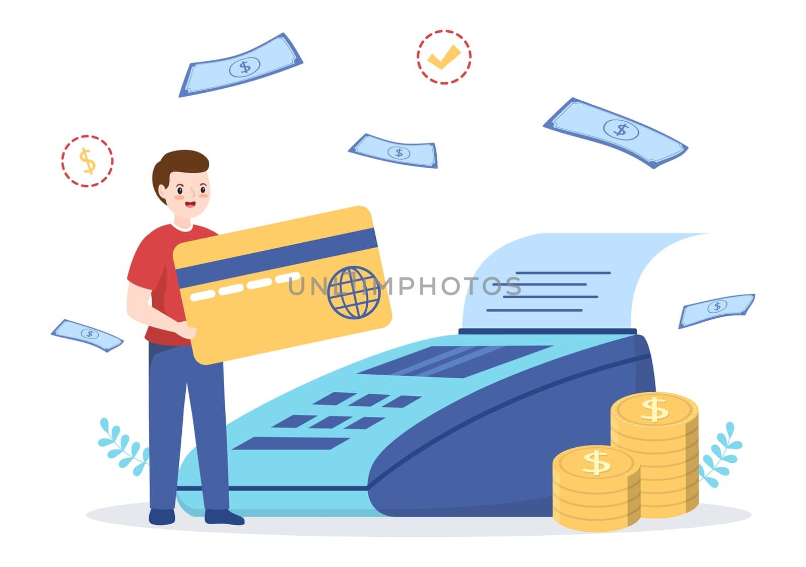 Merchant Service of Digital Marketing Strategy with People Referral Business and Earn Money Online in Flat Cartoon Hand Drawn Templates Illustration