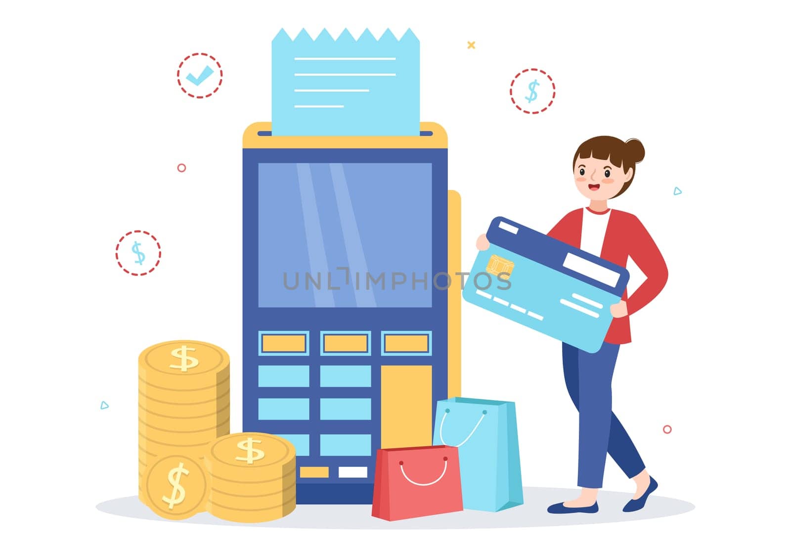 Merchant Service of Digital Marketing Strategy with People Referral Business and Earn Money Online in Flat Cartoon Hand Drawn Templates Illustration