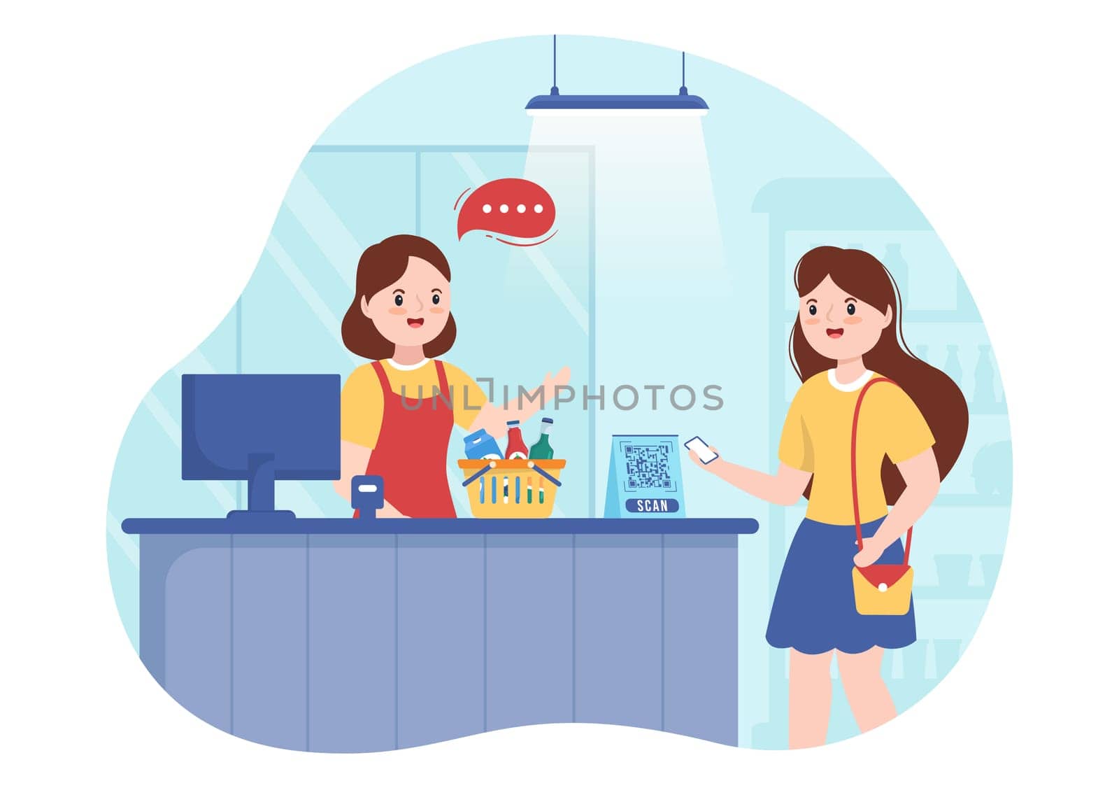 Merchant Service of Digital Marketing Strategy with People Referral Business and Earn Money Online in Flat Cartoon Hand Drawn Templates Illustration