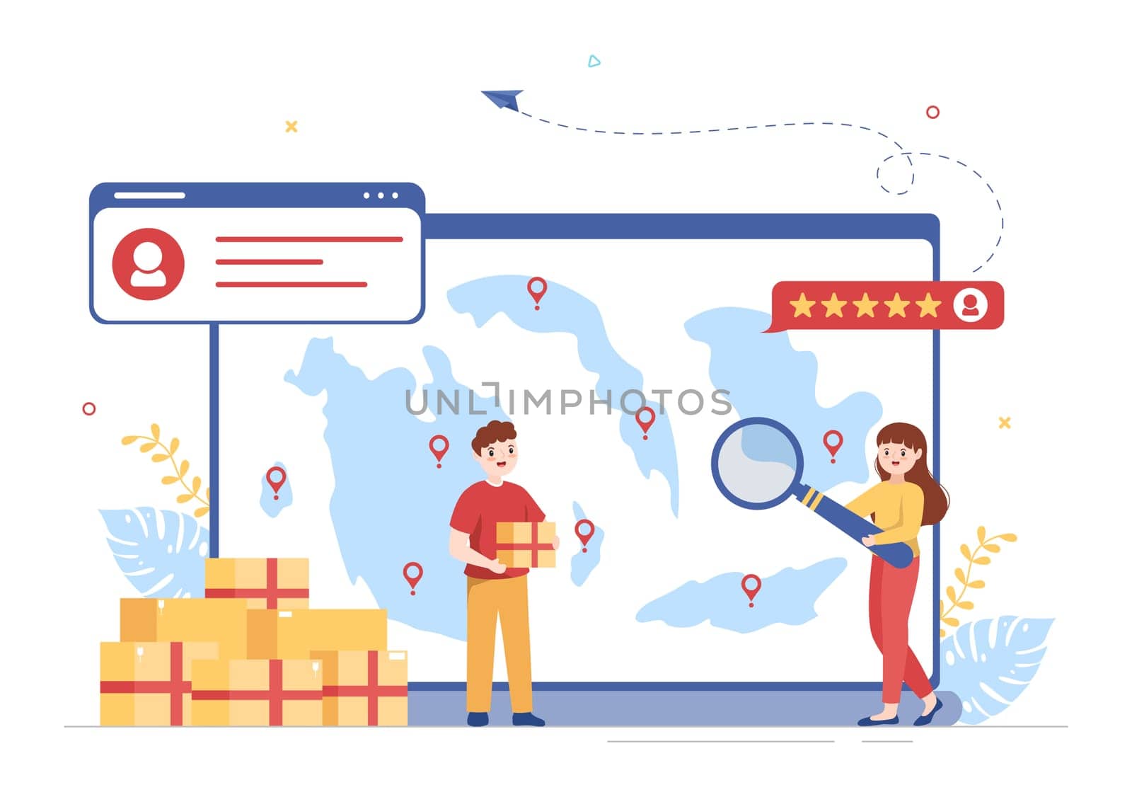 Merchant Service of Digital Marketing Strategy with People Referral Business and Earn Money Online in Flat Cartoon Hand Drawn Templates Illustration