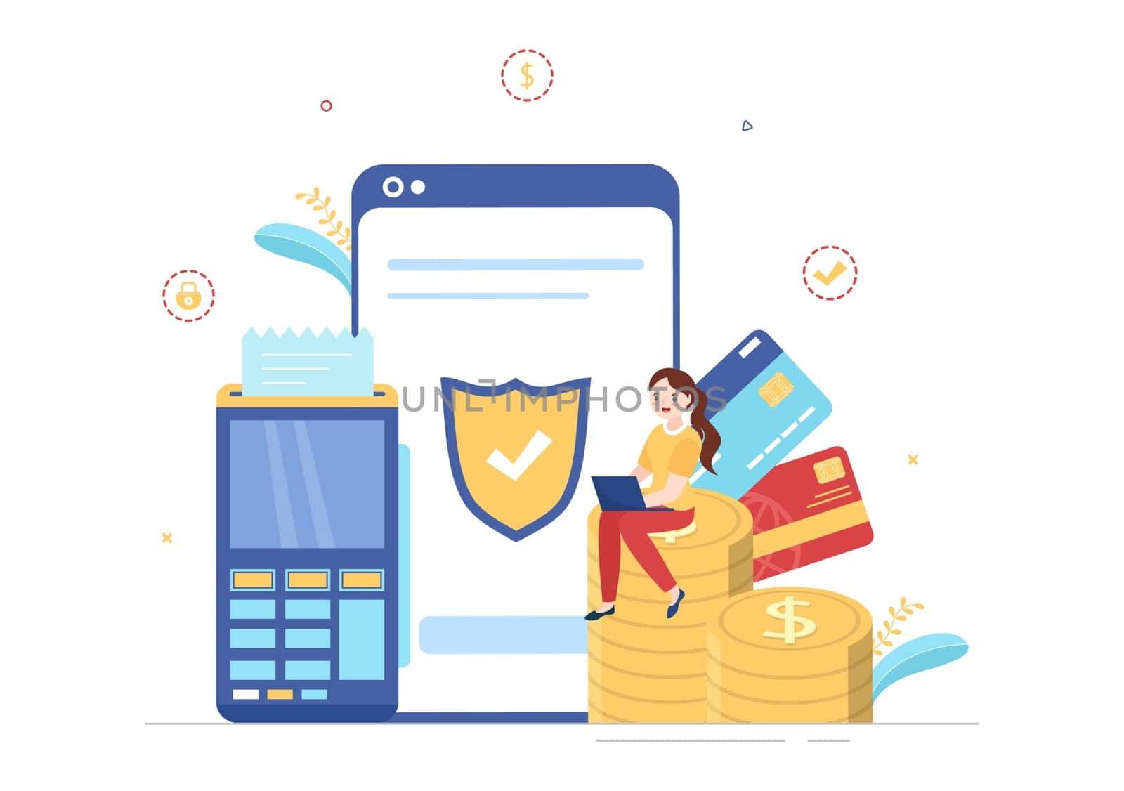Merchant Service of Digital Marketing Strategy with People Referral Business and Earn Money Online in Flat Cartoon Hand Drawn Templates Illustration